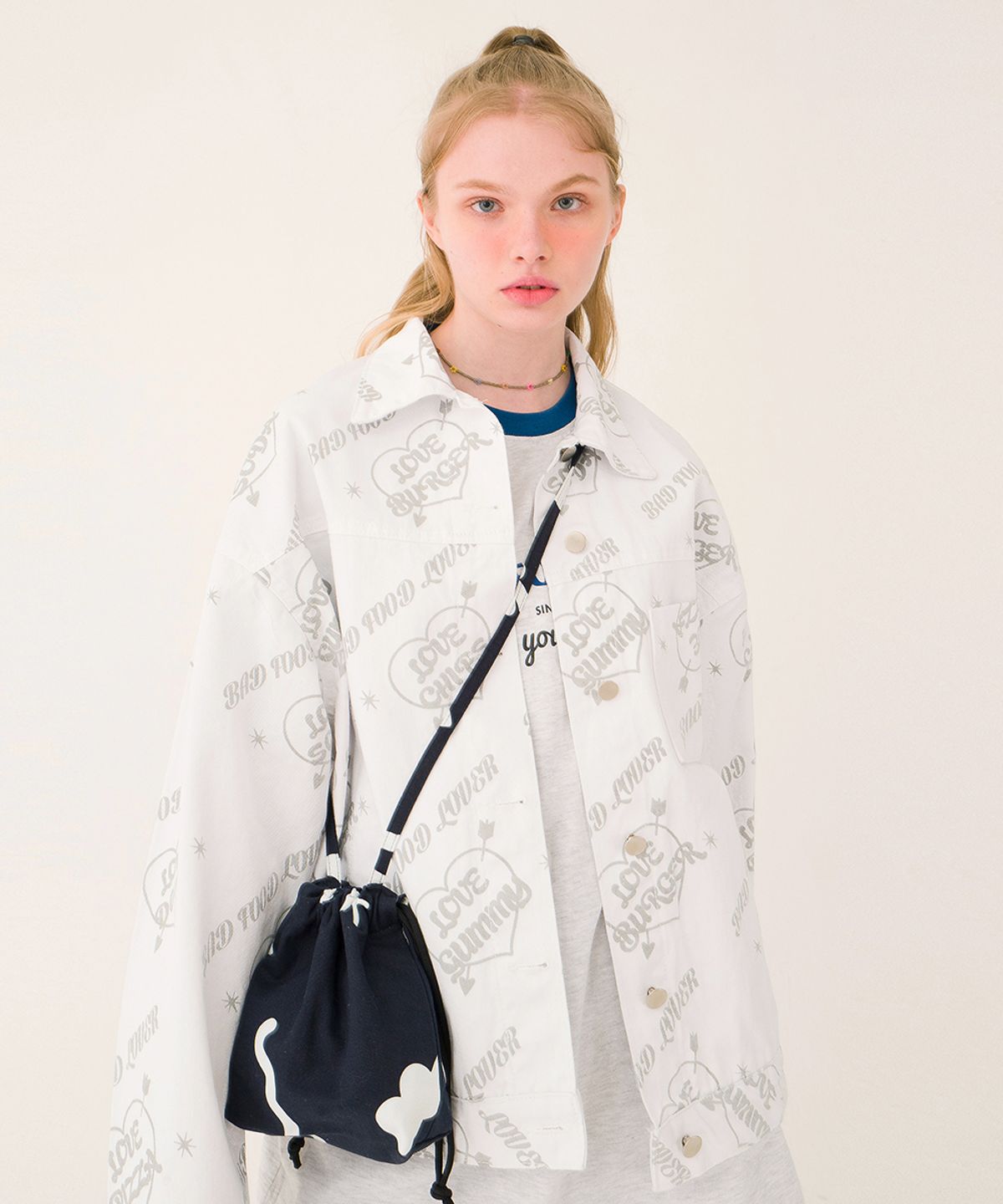 메인부스(MAINBOOTH) Love JF Denim Jacket(WHITE)