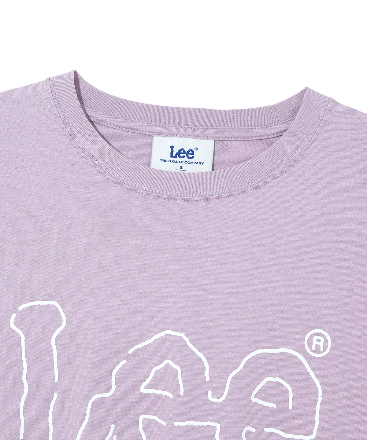 리(LEE) 라인 트위치 로고 티셔츠 라벤더