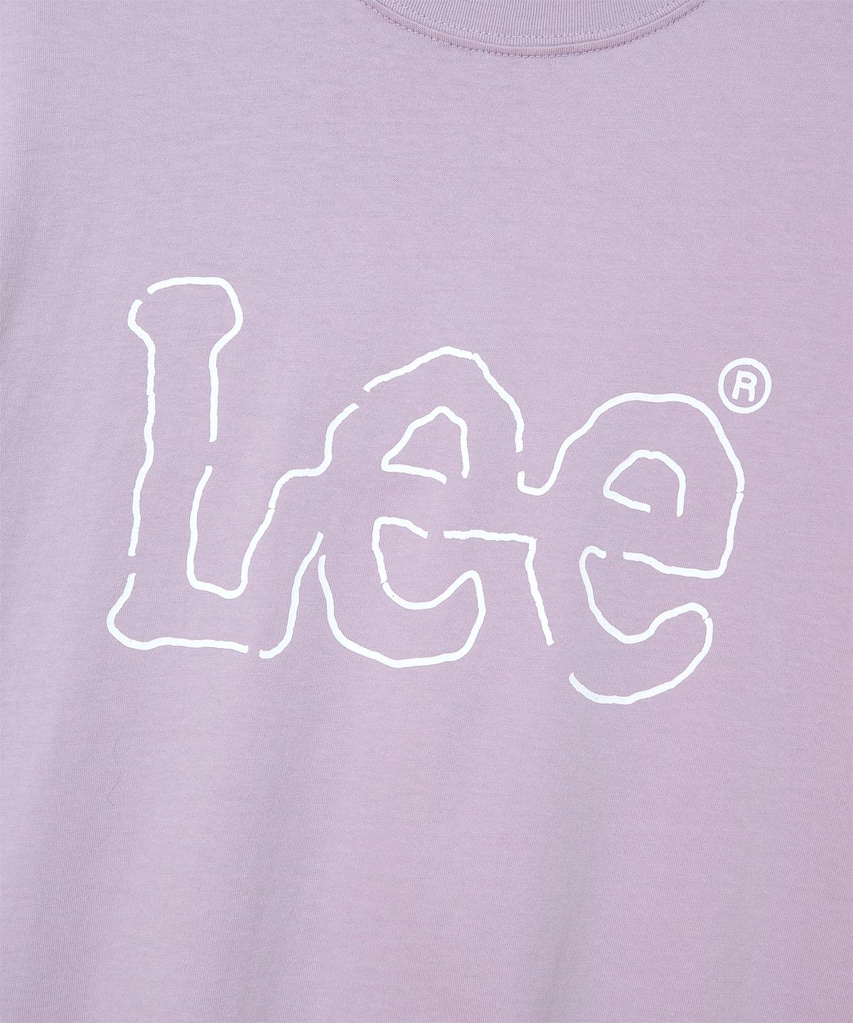 리(LEE) 라인 트위치 로고 티셔츠 라벤더