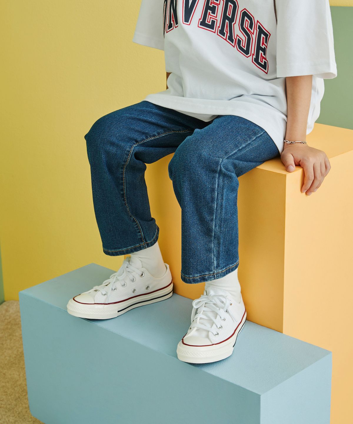 컨버스(CONVERSE) 척 70 빈티지 캔버스 키즈 화이트 368988C