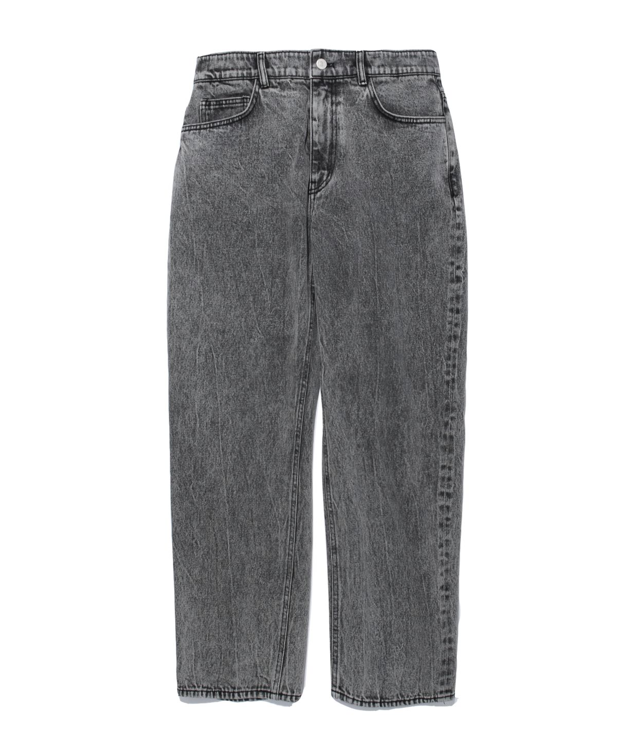 예일(YALE) WIDE STRAIGHT DENIM PANTS BLACK