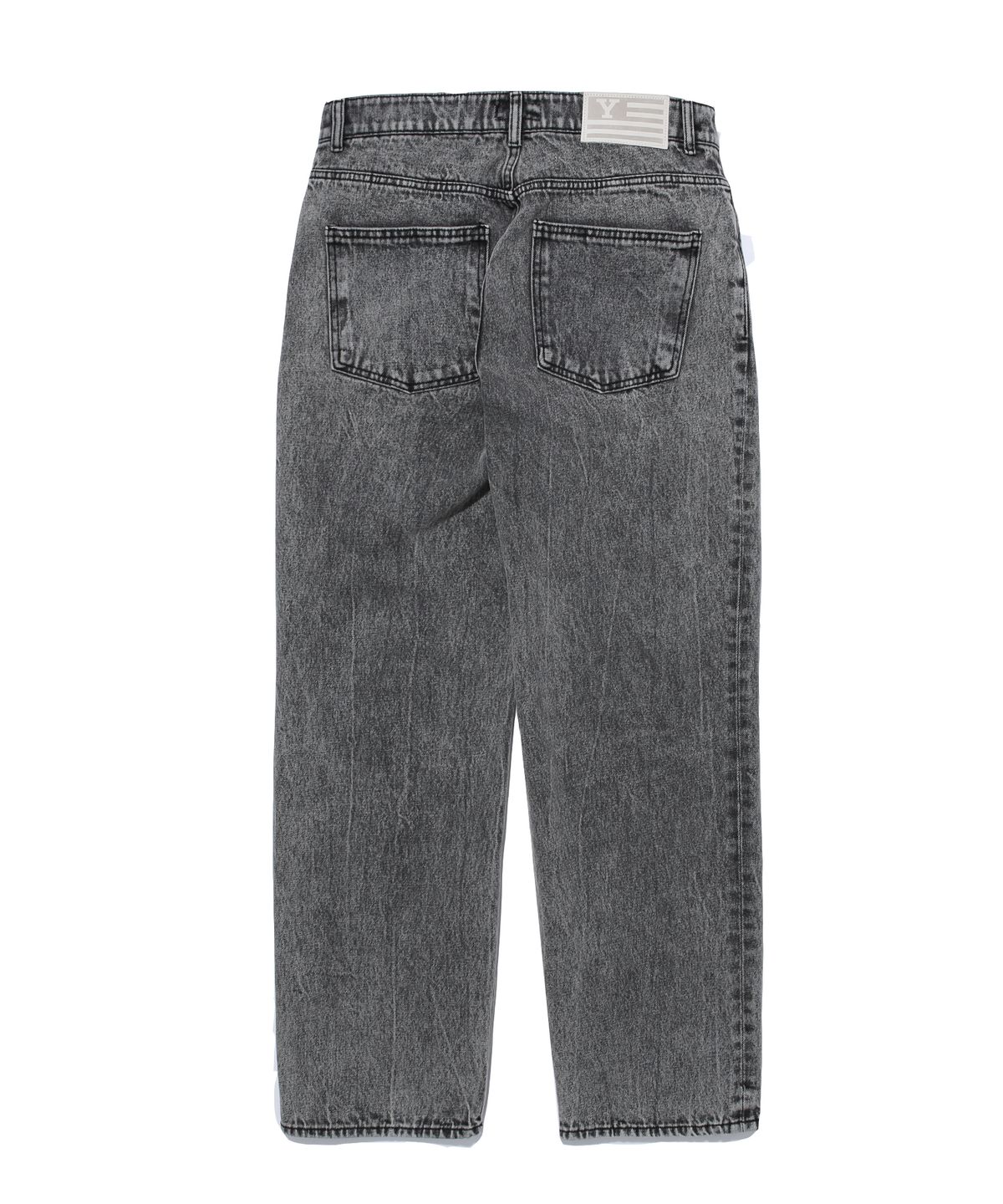 예일(YALE) WIDE STRAIGHT DENIM PANTS BLACK