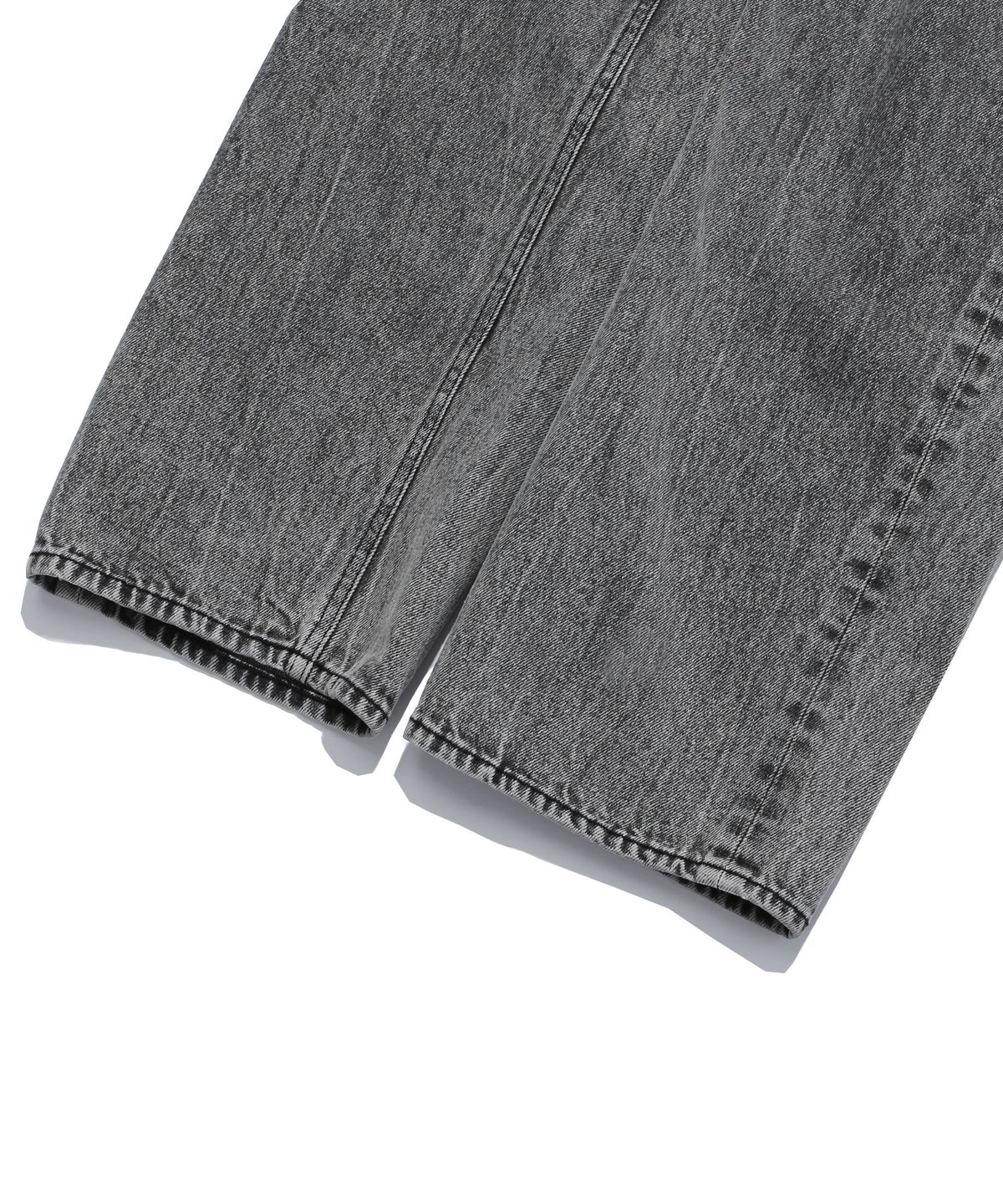 예일(YALE) WIDE STRAIGHT DENIM PANTS BLACK
