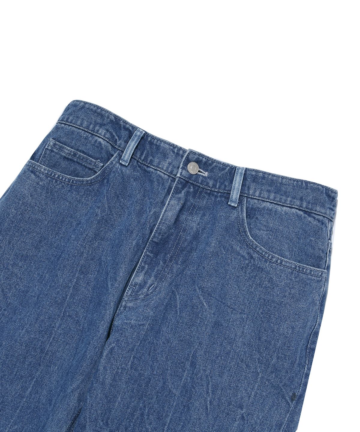 예일(YALE) WIDE STRAIGHT DENIM PANTS BLUE