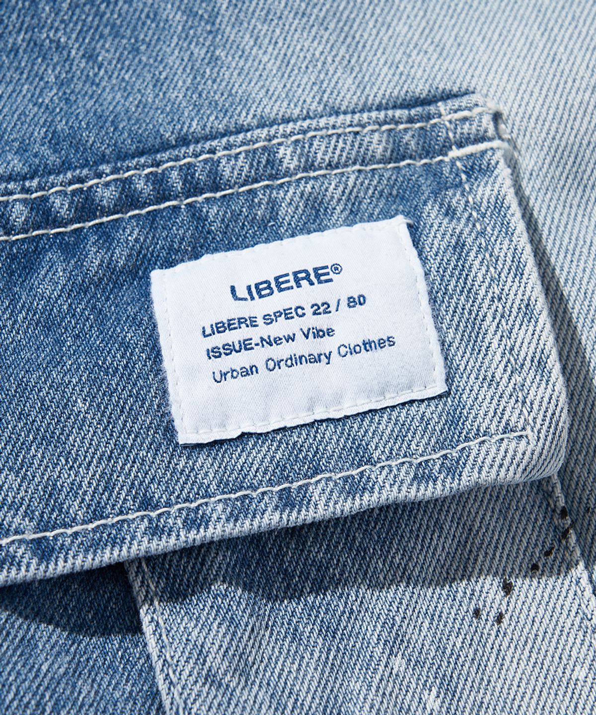 리베레(LIBERE) MIL CARGO DENIM PANTS / BLUE