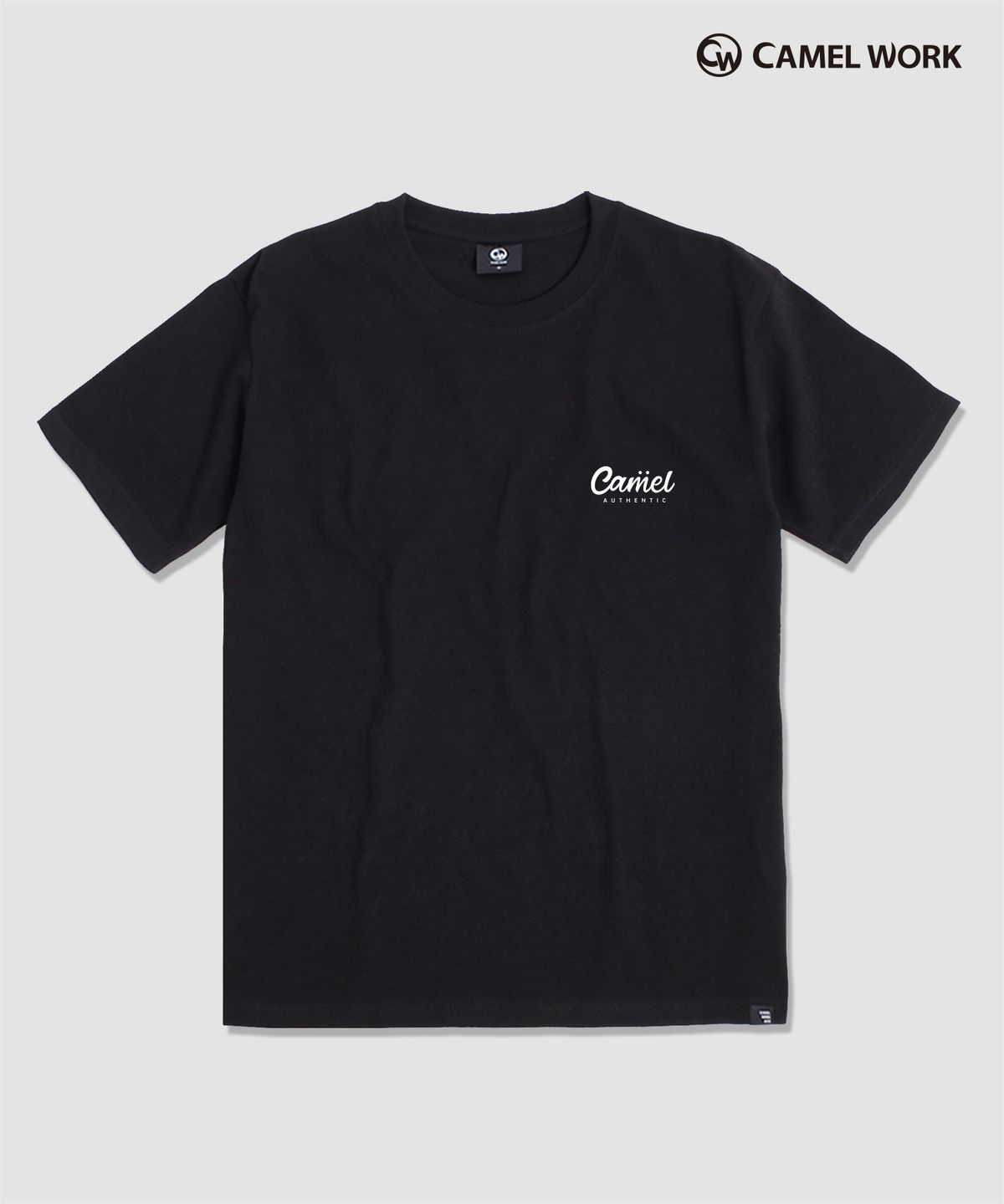 카멜워크(CAMEL WORK) 어센틱 로고 반팔티셔츠(블랙)