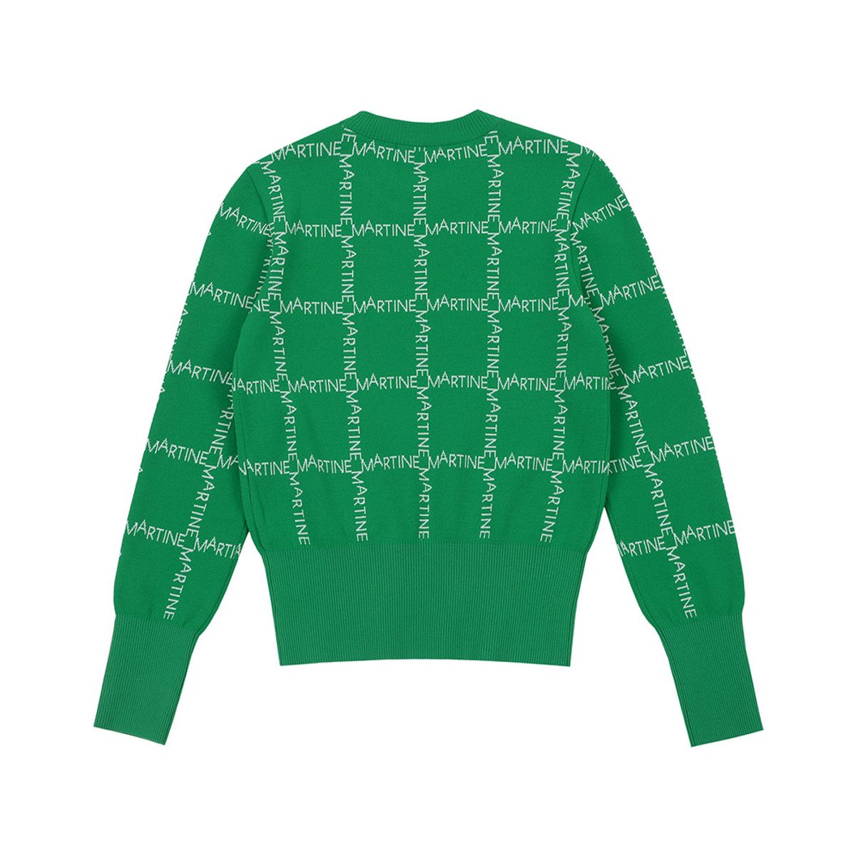 마틴골프(MARTINE GOLF) Logo Pattern JQD Round Knit_Green