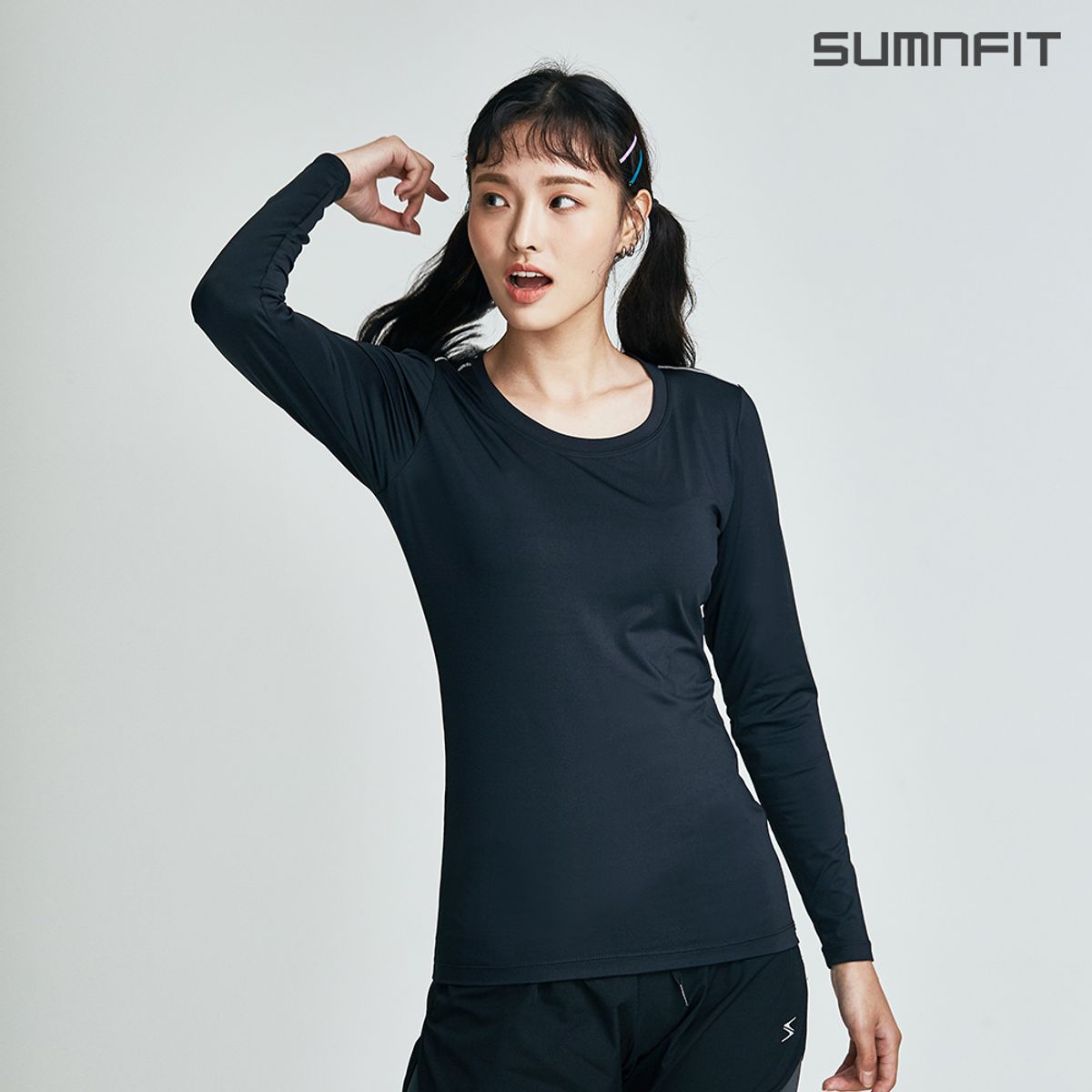 썸앤핏(SUMNFIT) 여자 베이직 긴팔 언더레이어
