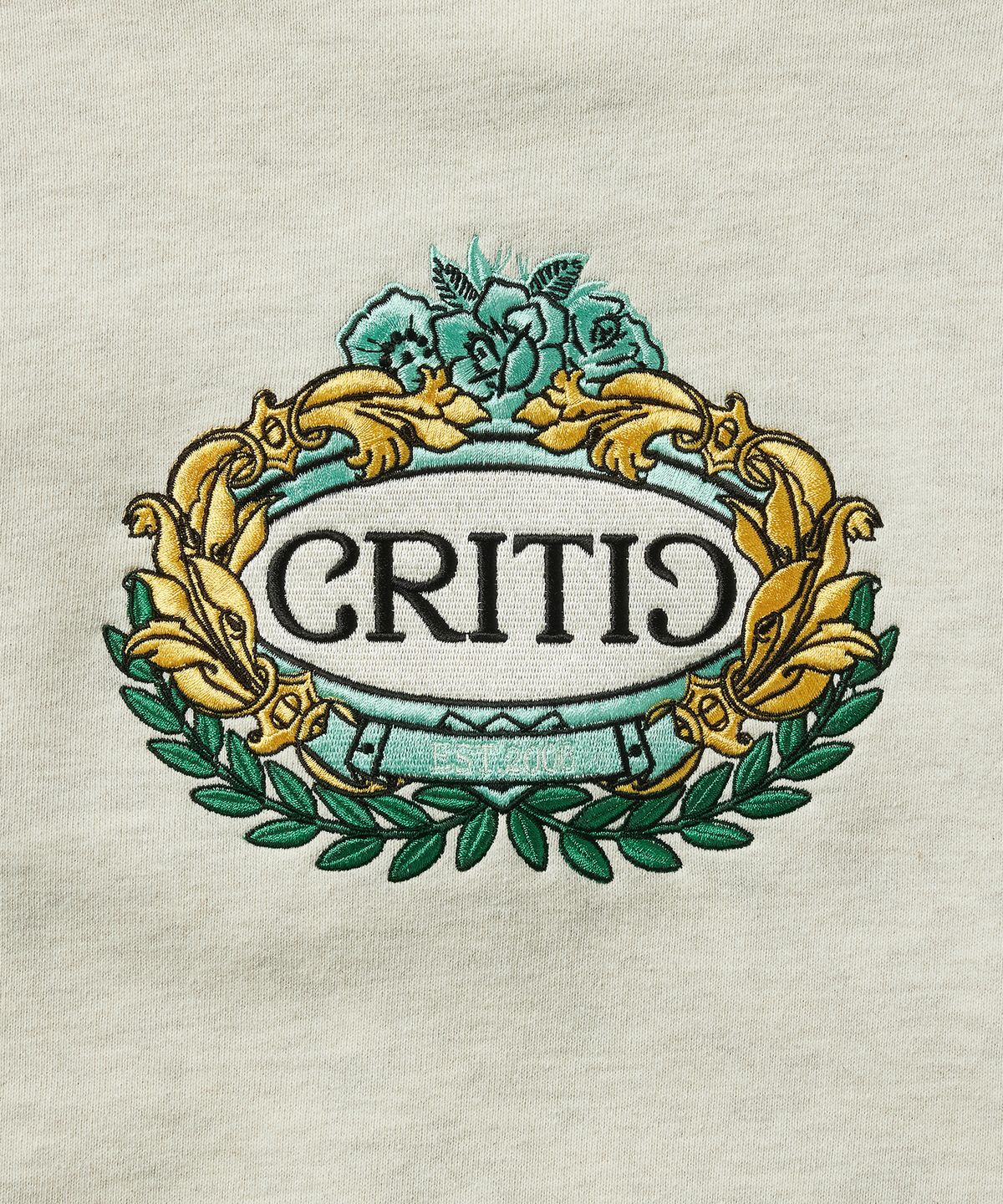 크리틱(CRITIC) EMBROIDERY LOGO 후드티 Oatmeal