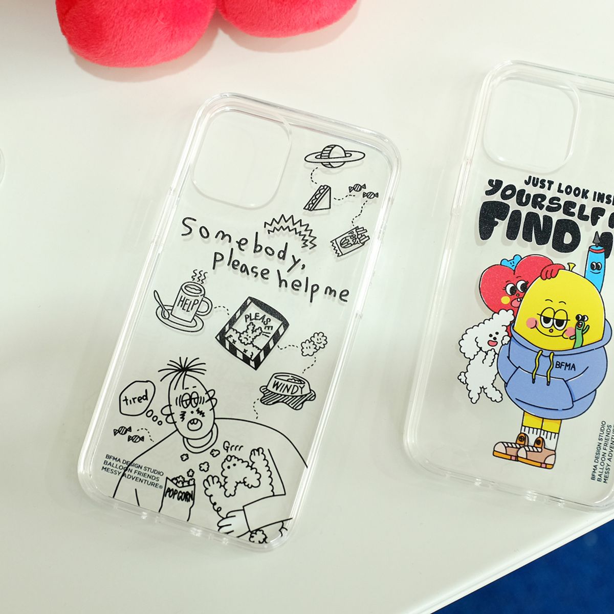벌룬프렌즈(BALLOON FRIENDS) POM 헬프미 젤하드 폰케이스