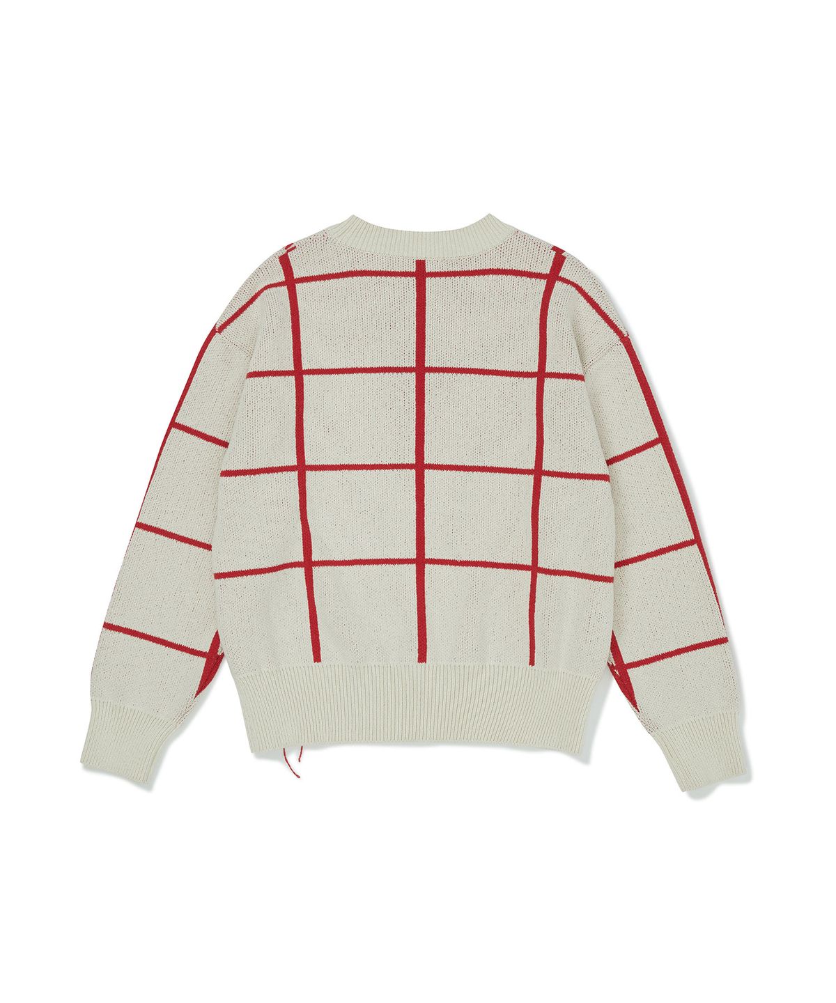 이에이(IEY) CRAYON CHECK KNIT Ivory