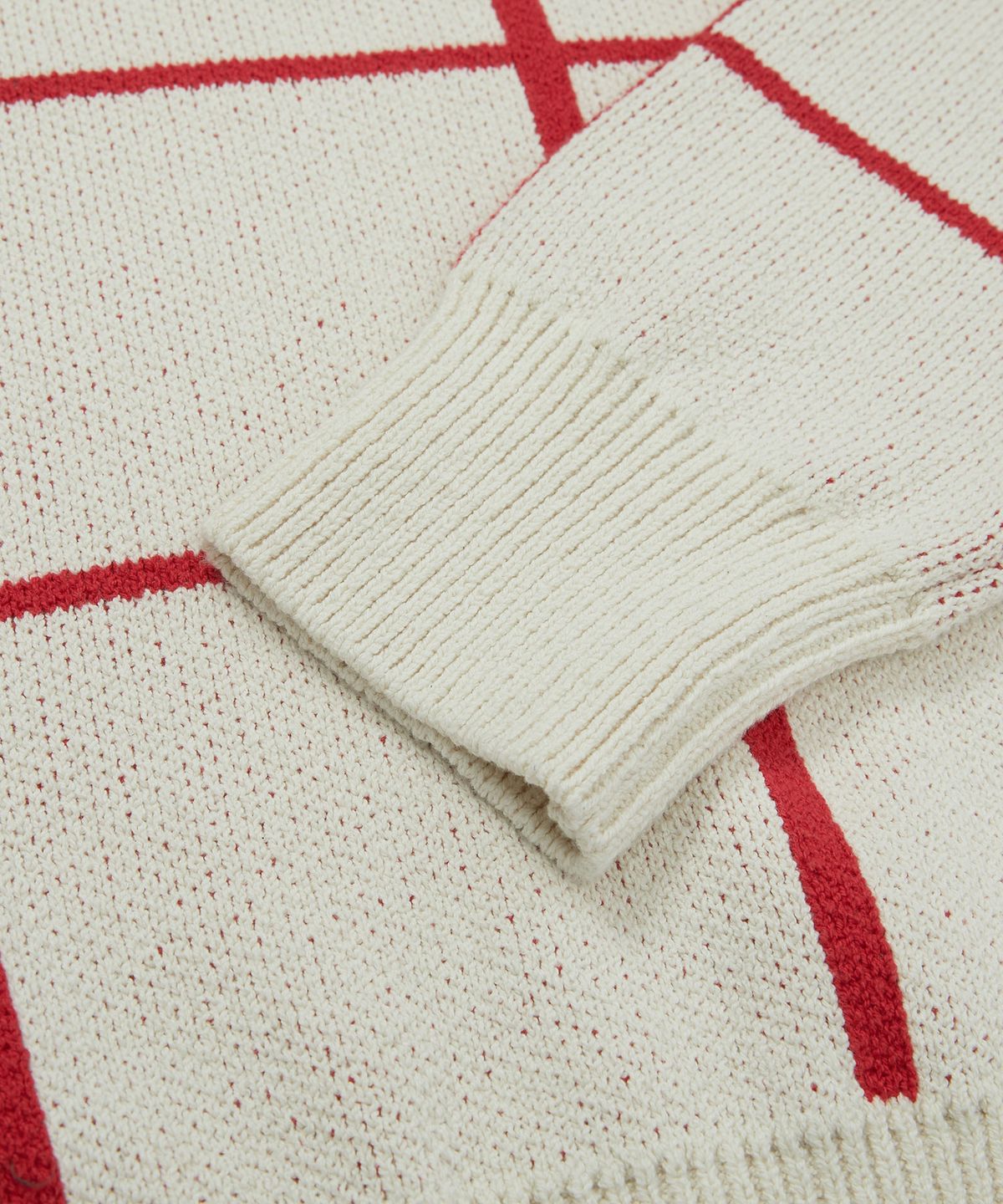 이에이(IEY) CRAYON CHECK KNIT Ivory
