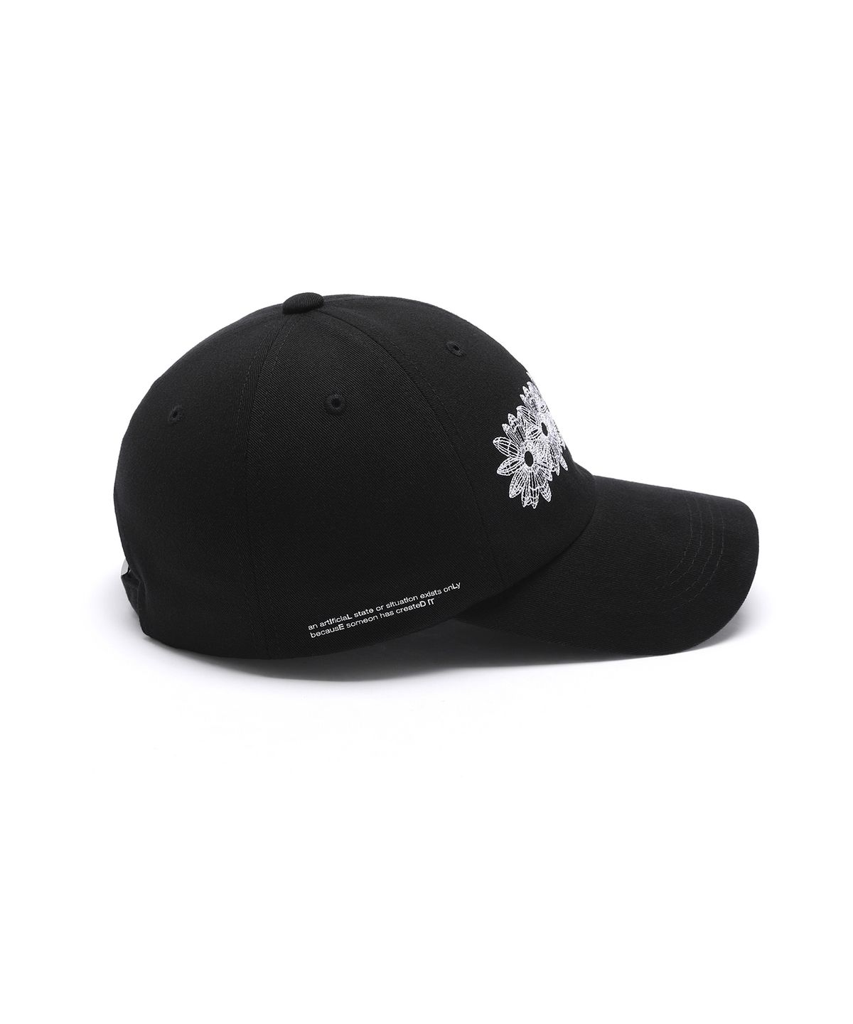 일레딧(ILLEDIT) FLOWER ARTWORK BALLCAP BLACK