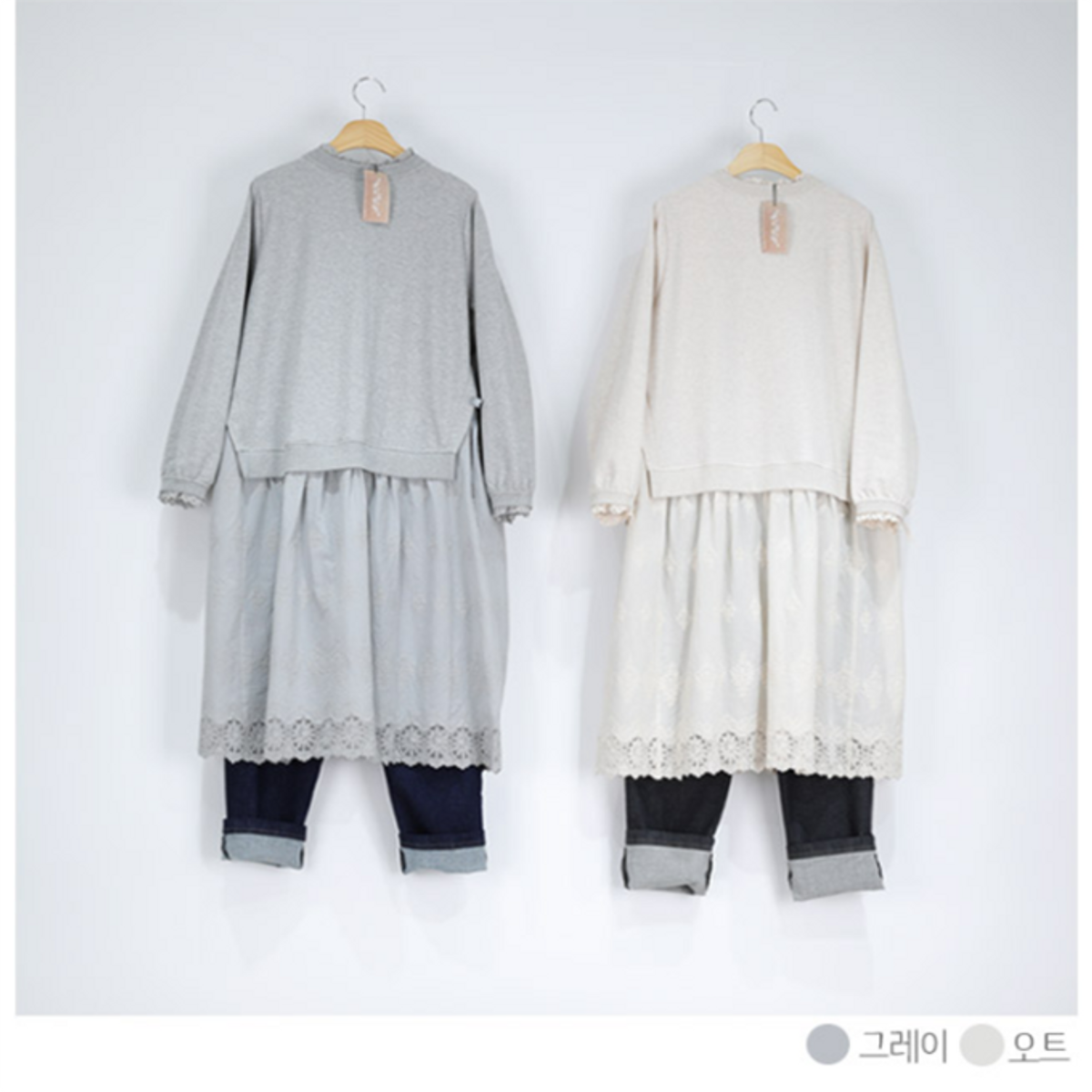 스타일바이미인(STYLEBYMIIN) 스웻자수원피스