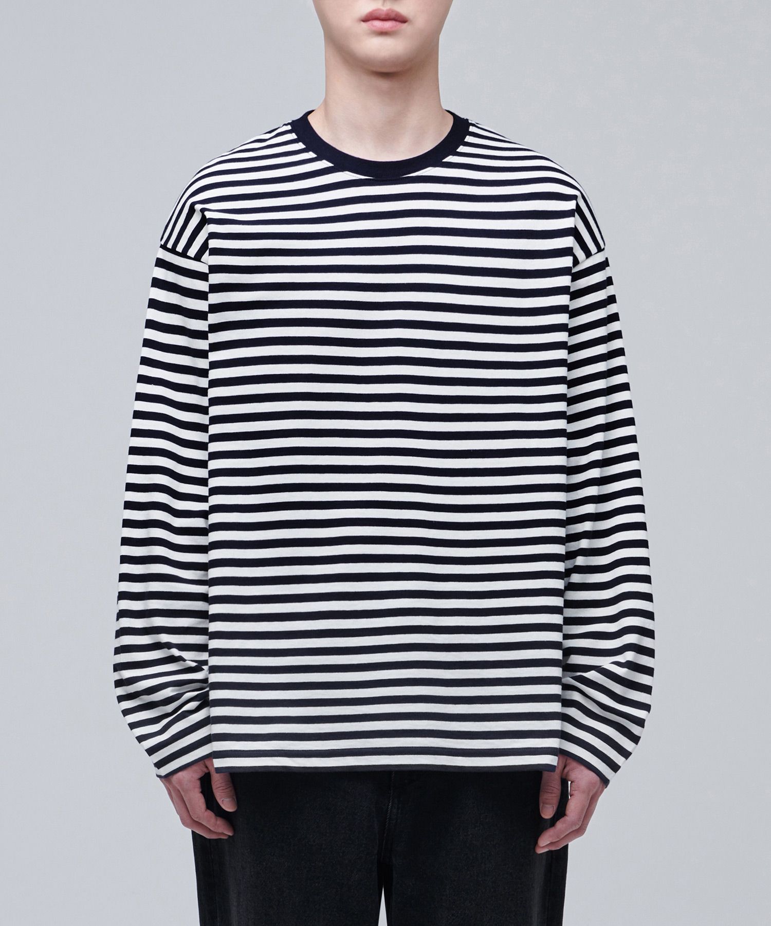 Tシャツ・カットソー *MUSINSA STANDARD* Striped relaxed crew neck long sleeve t-s MUSINSA | MUSINSA STANDARD Stripe Relaxed Crew Neck Long