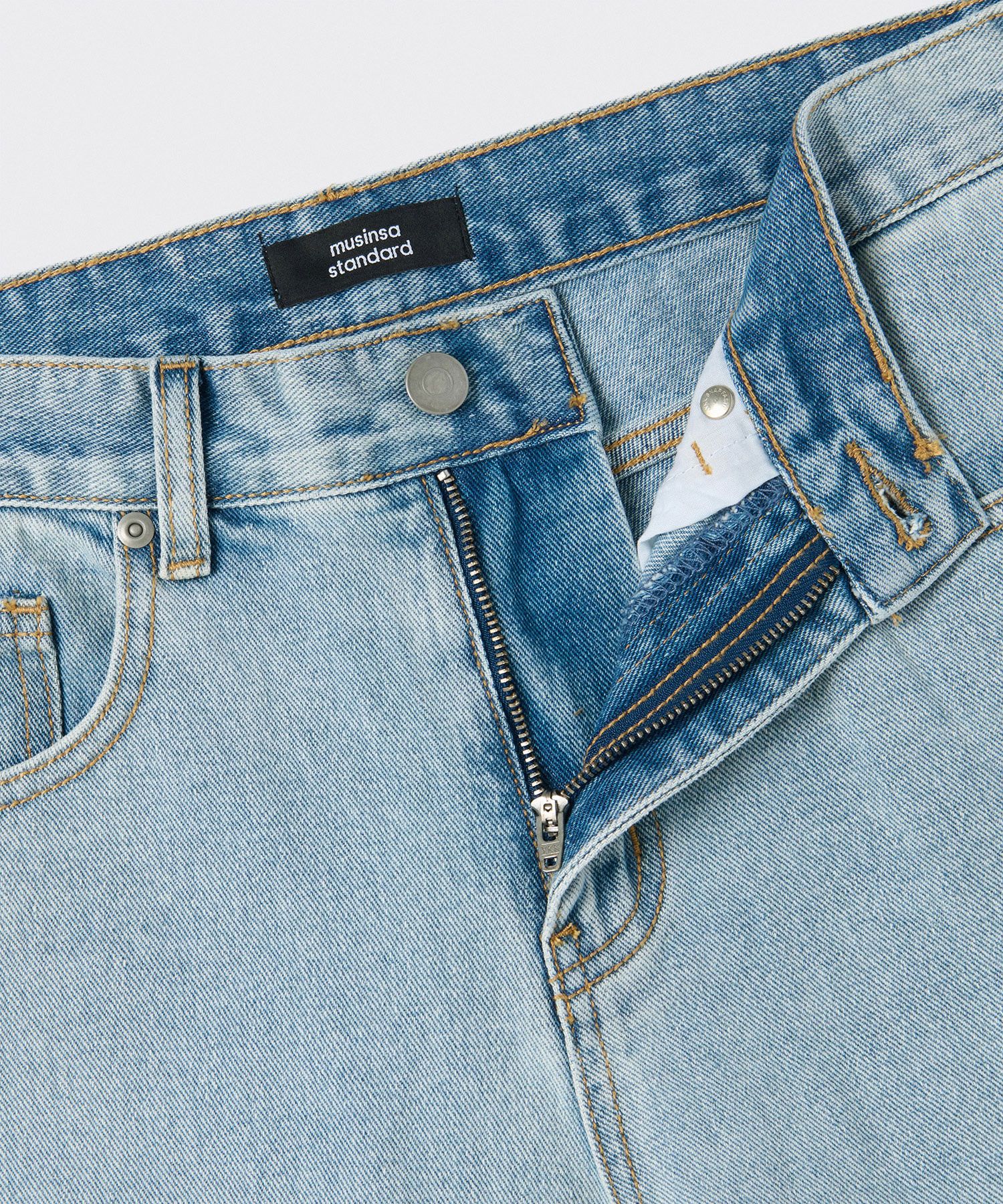 MUSINSA | MUSINSA STANDARD STRAIGHT DENIM PANTS [SKY BLUE]