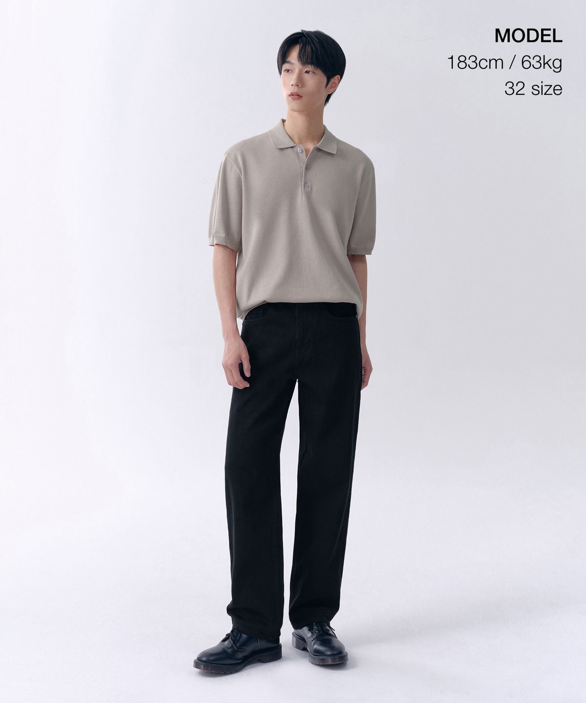 무신사 스탠다드(MUSINSA STANDARD) 스트레이트 데님 팬츠 [블랙]