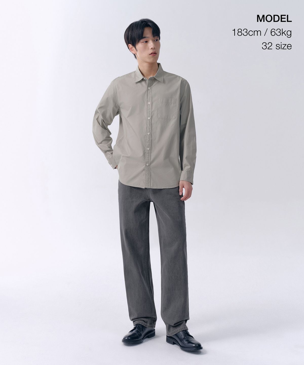 무신사 스탠다드(MUSINSA STANDARD) 스트레이트 데님 팬츠 [그레이]