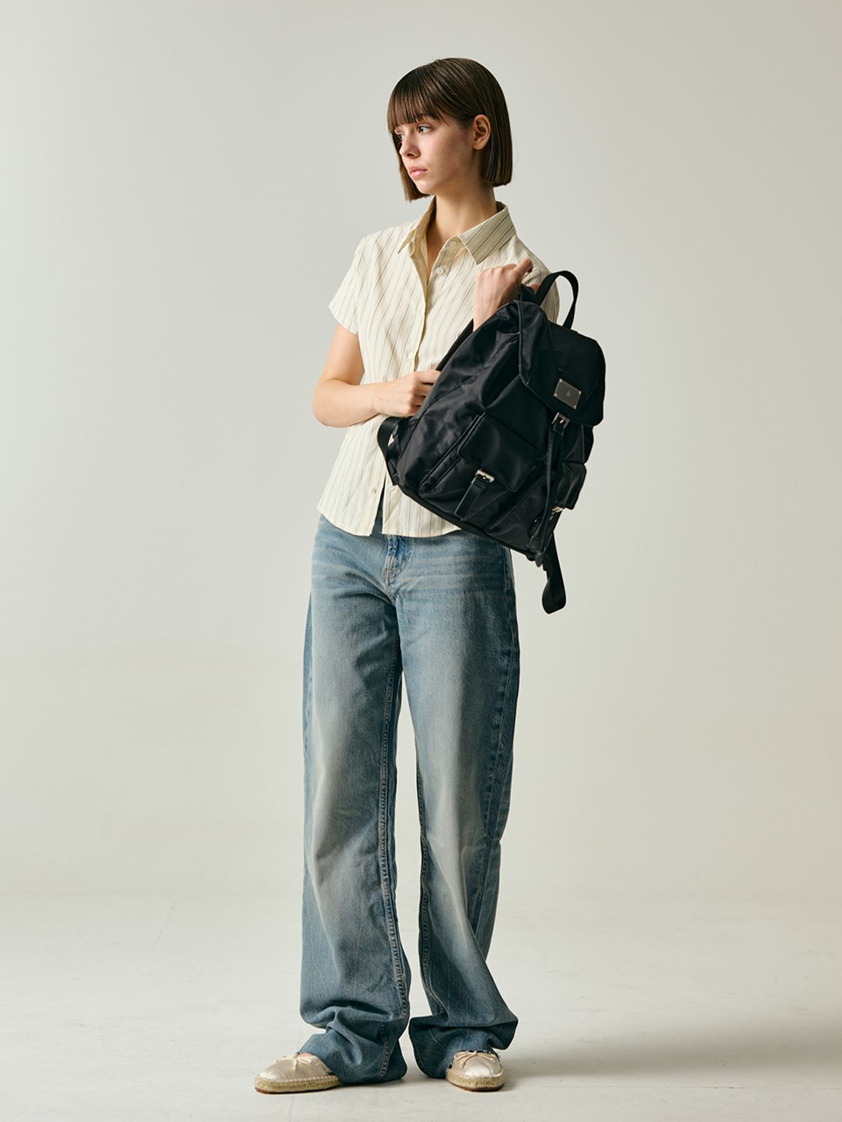 샐볼(SALBOL) SYMBOL NYLON BACKPACK [BLACK]