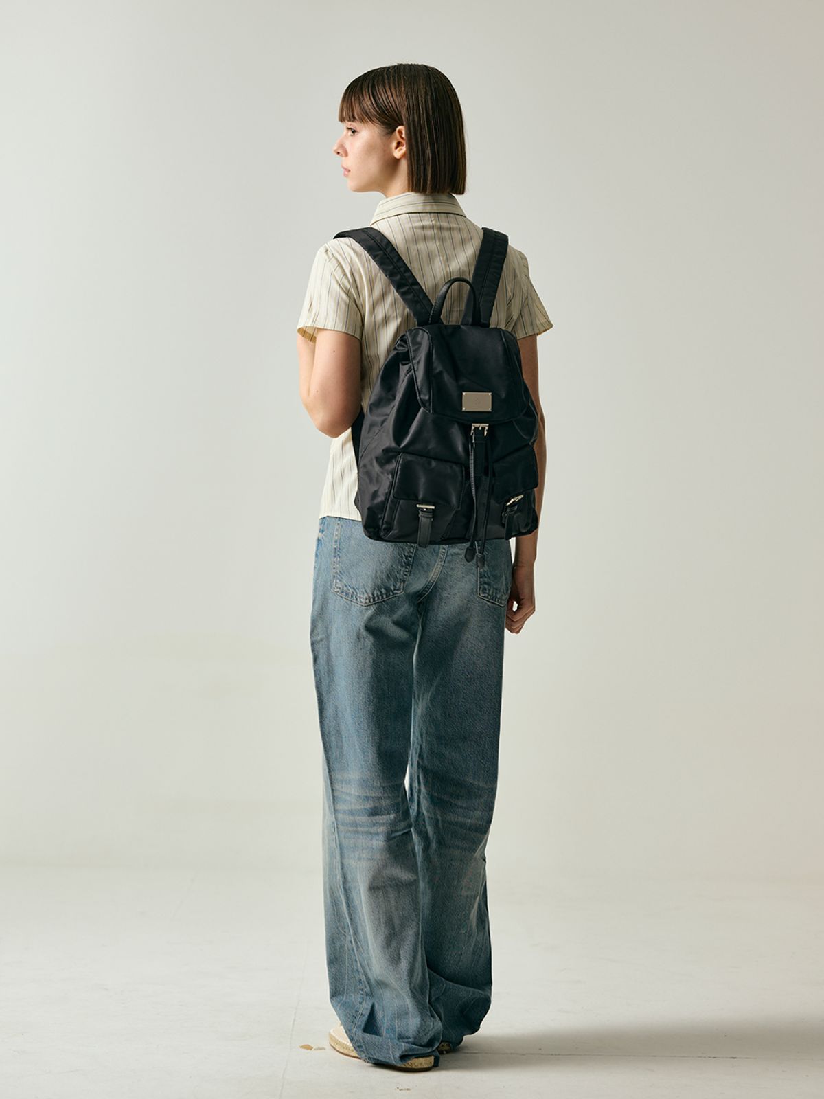 샐볼(SALBOL) SYMBOL NYLON BACKPACK [BLACK]