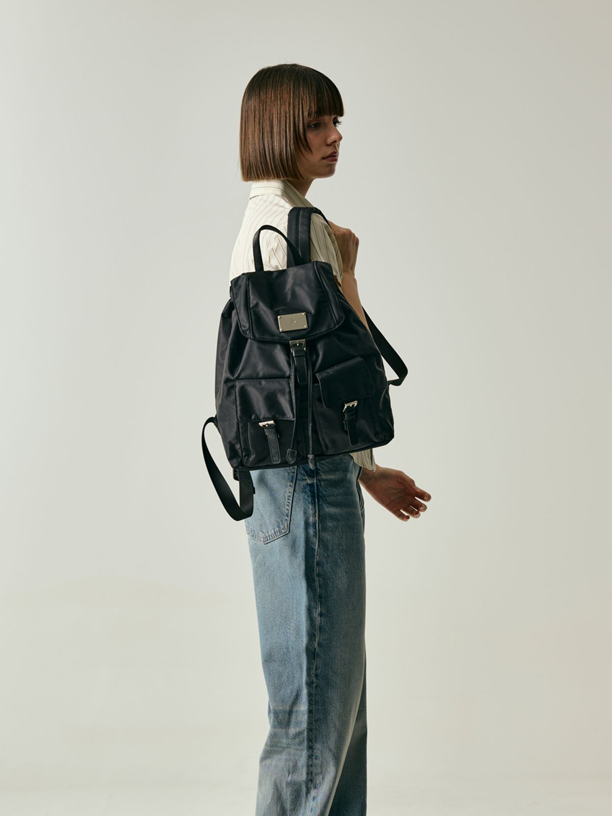 샐볼(SALBOL) SYMBOL NYLON BACKPACK [BLACK]