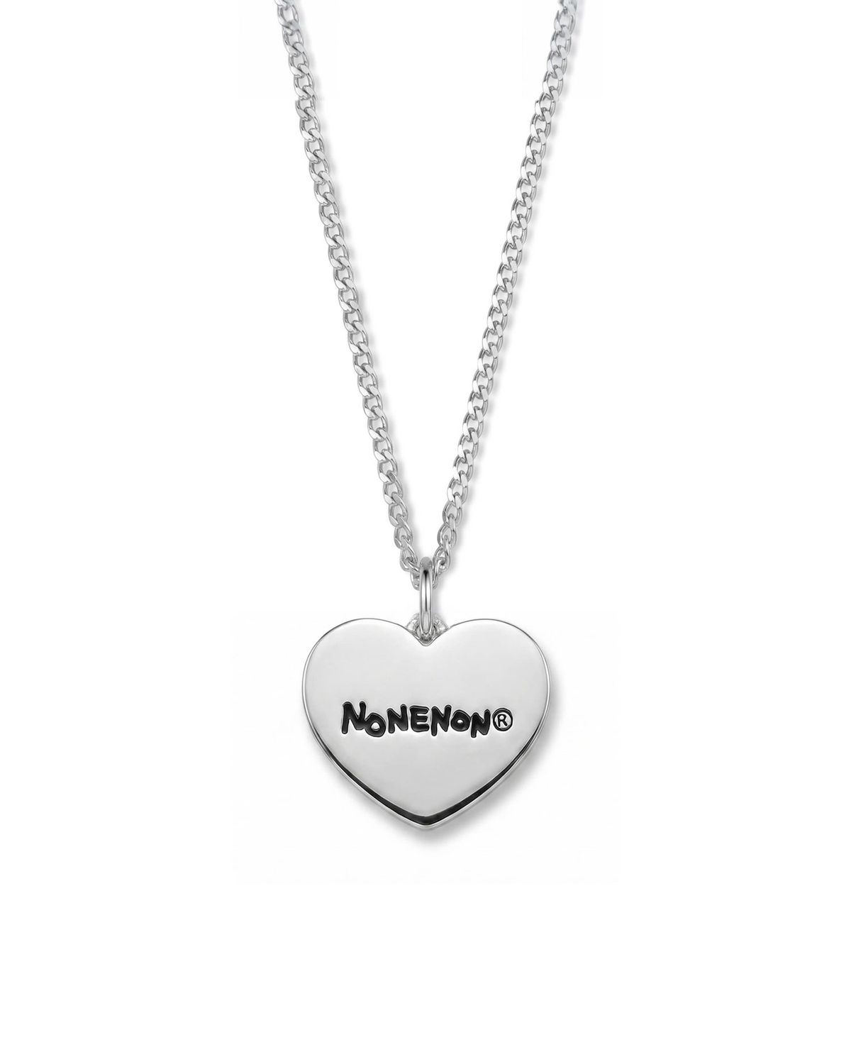 논논(NONENON) BLACK LOVE NEC SILVER925(DOODLE)