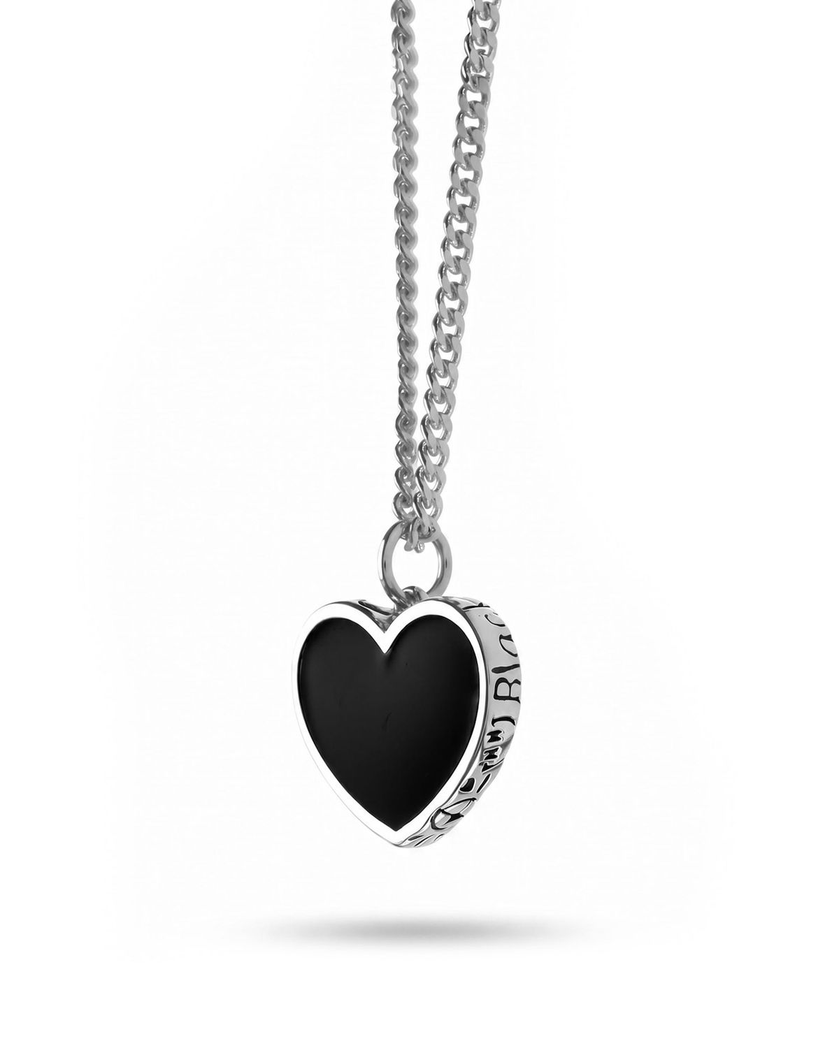 논논(NONENON) BLACK LOVE NEC SILVER925(DOODLE)