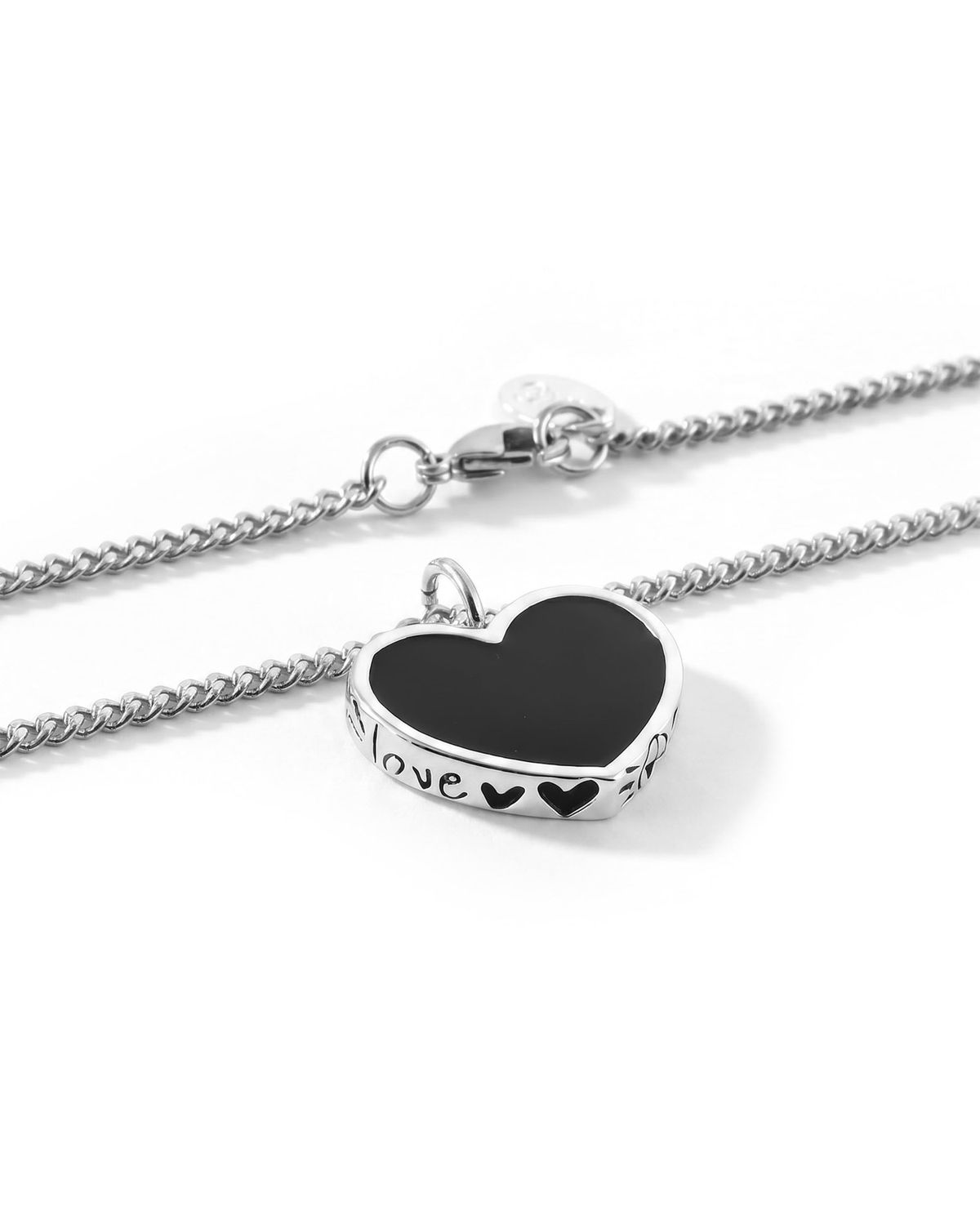 논논(NONENON) BLACK LOVE NEC SILVER925(DOODLE)
