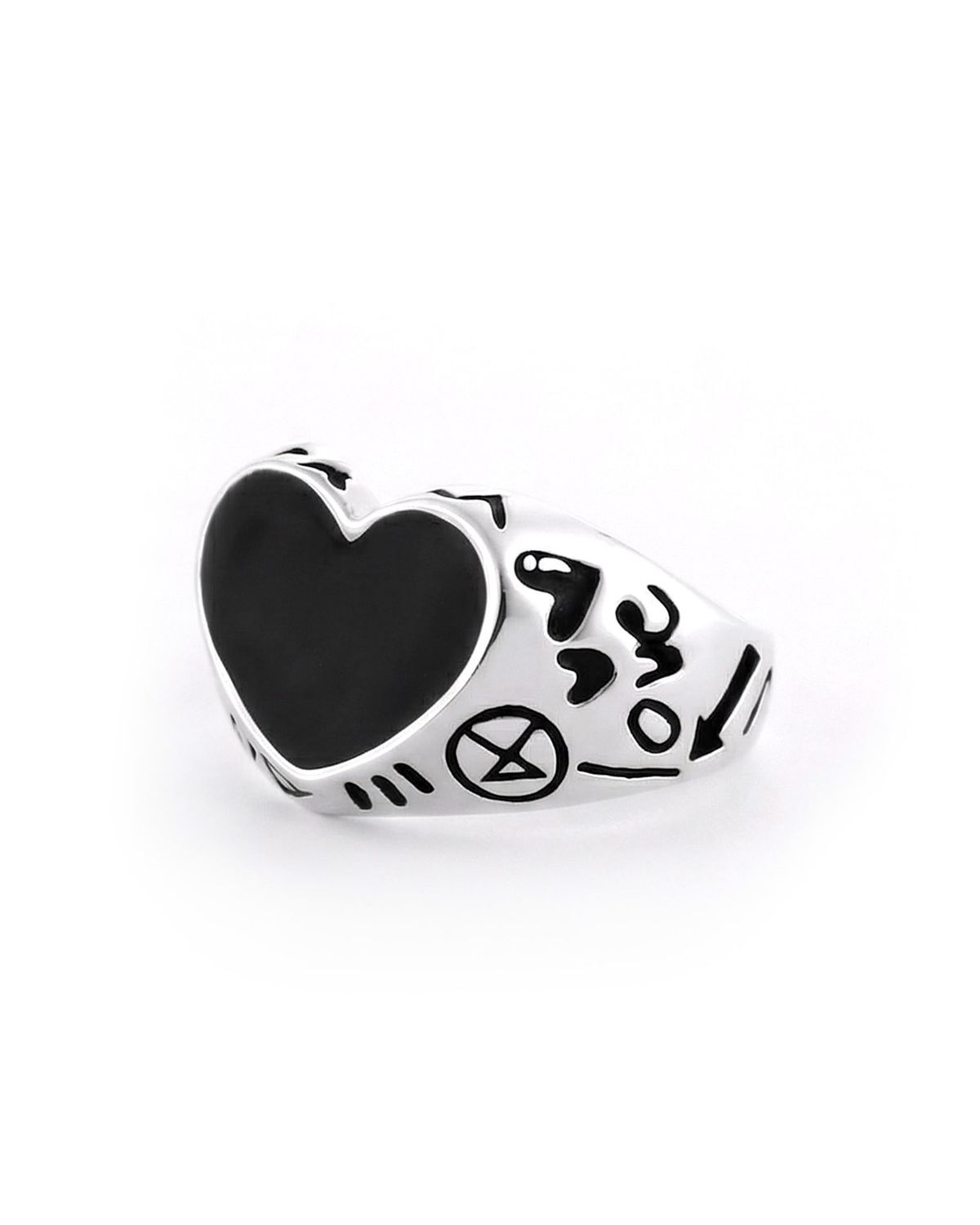 논논(NONENON) BLACK LOVE RNG SILVER925 (DOODLE)