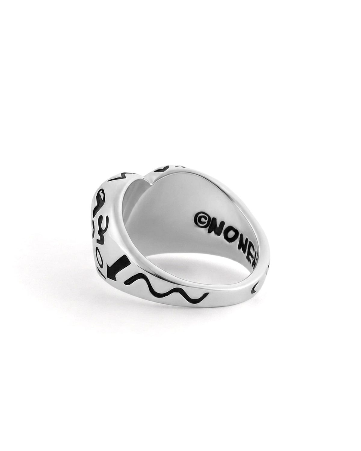 논논(NONENON) BLACK LOVE RNG SILVER925 (DOODLE)