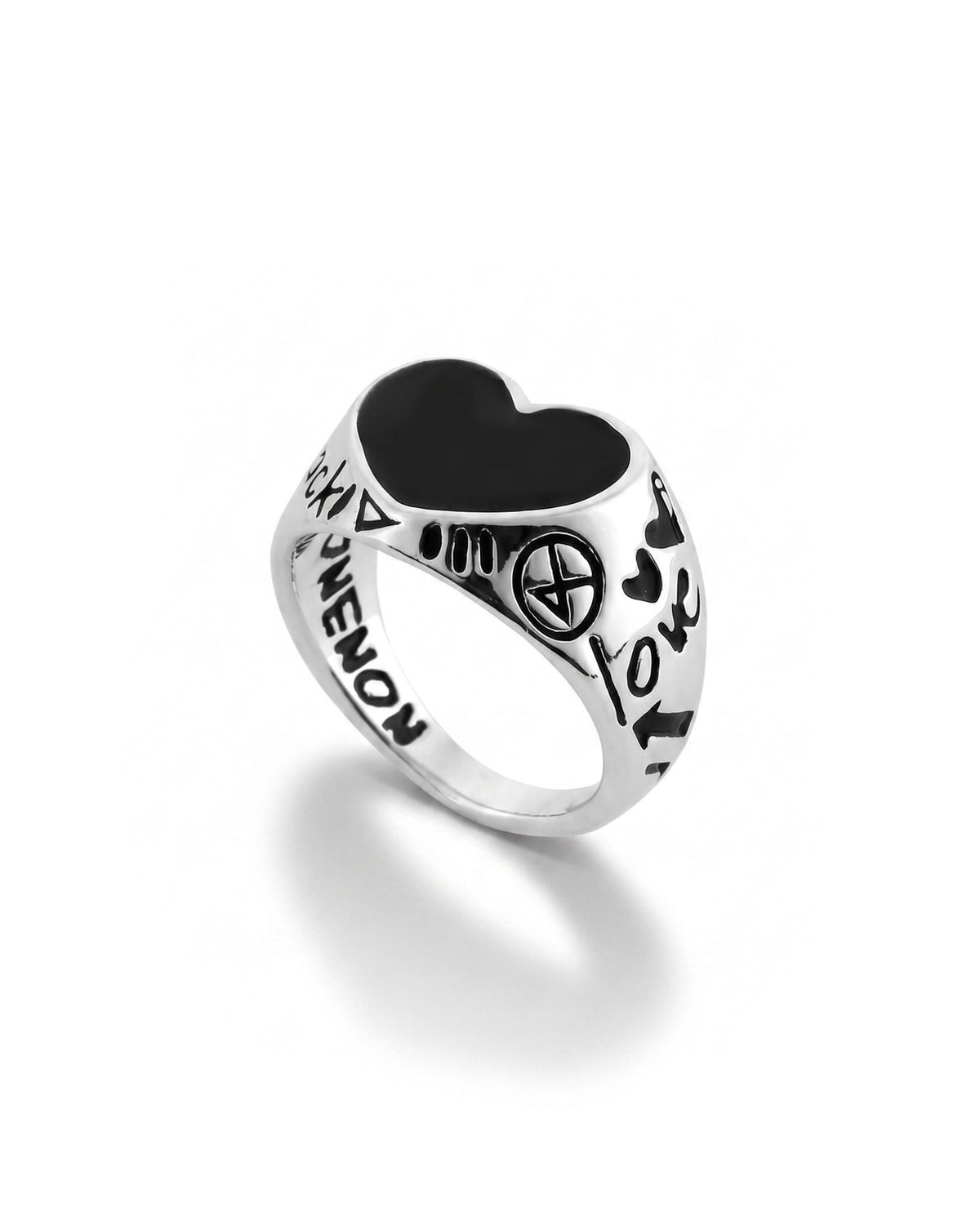 논논(NONENON) BLACK LOVE RNG SILVER925 (DOODLE)