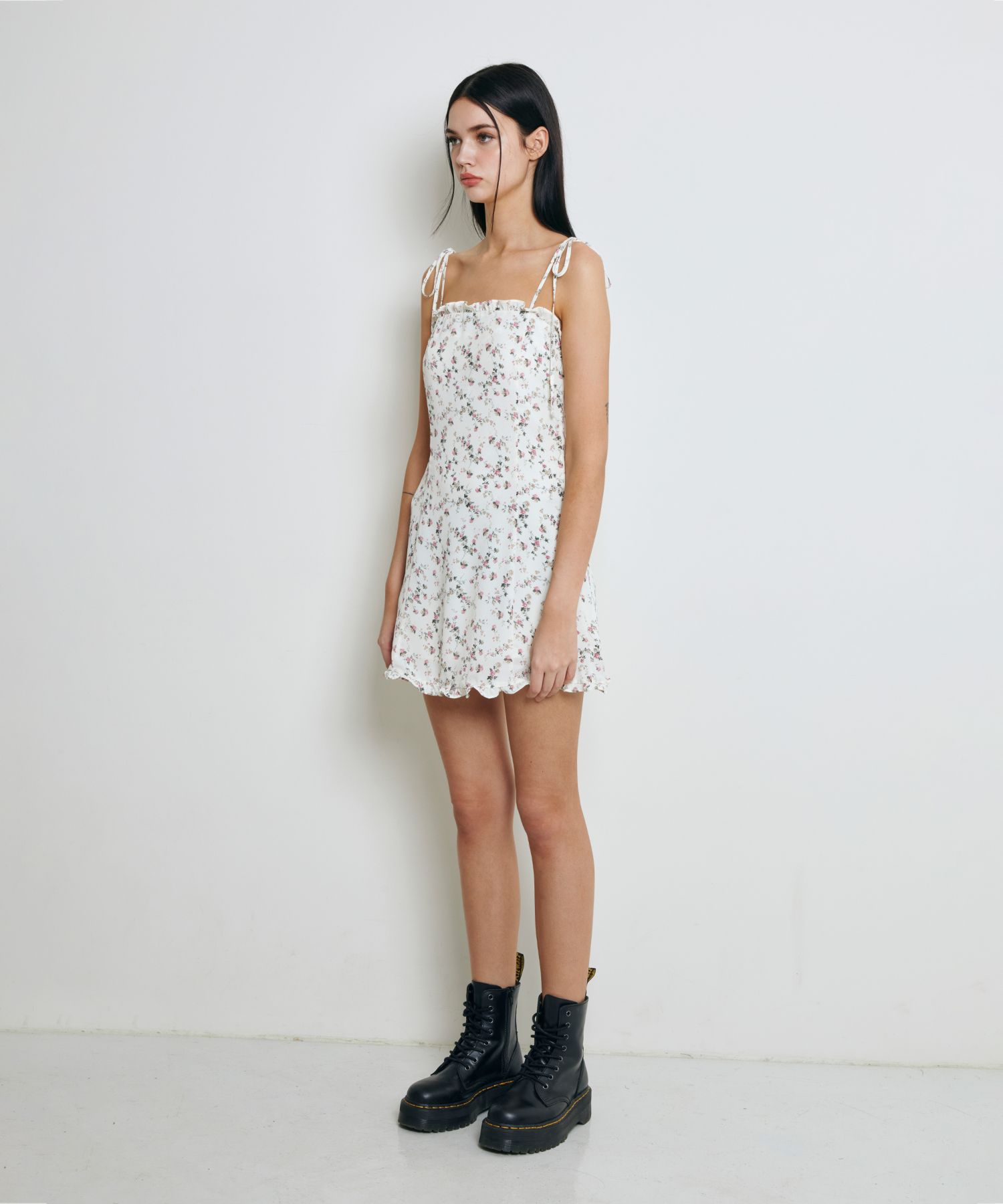 【在庫有】Not Your Rose Frill midi dress_Ivory ミディドレス Frill midi dress (Black) - Not your rose