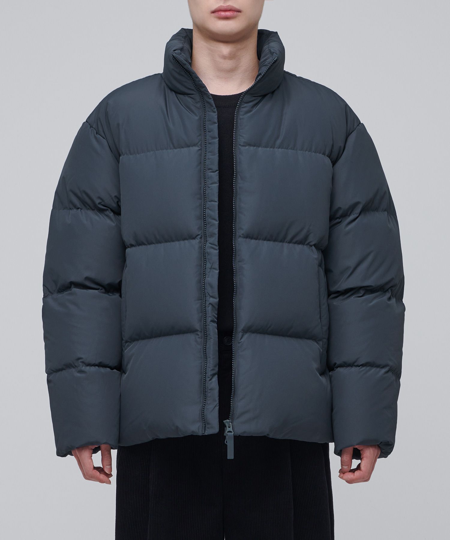 MUSINSA | MUSINSA STANDARD DOWN SHORT PUFFER JACKET [IRON GRAY]