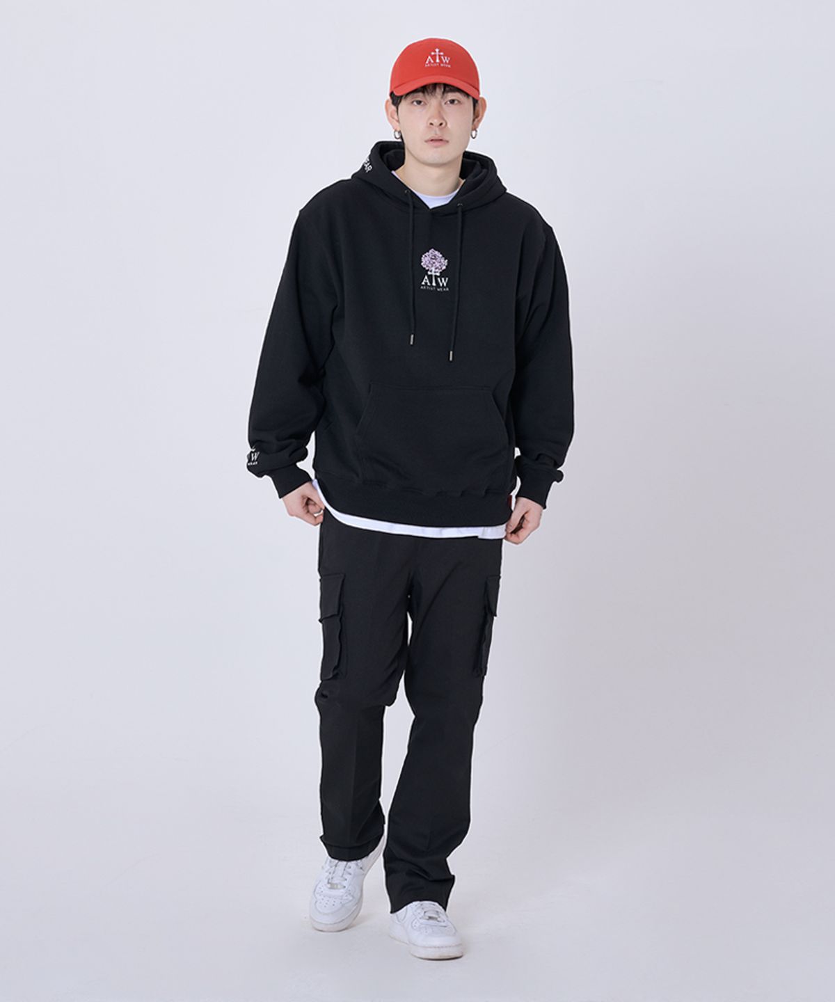 아티스트웨어(ARTISTWEAR) [ATW] 시그니쳐 로고 자수 볼캡_RD