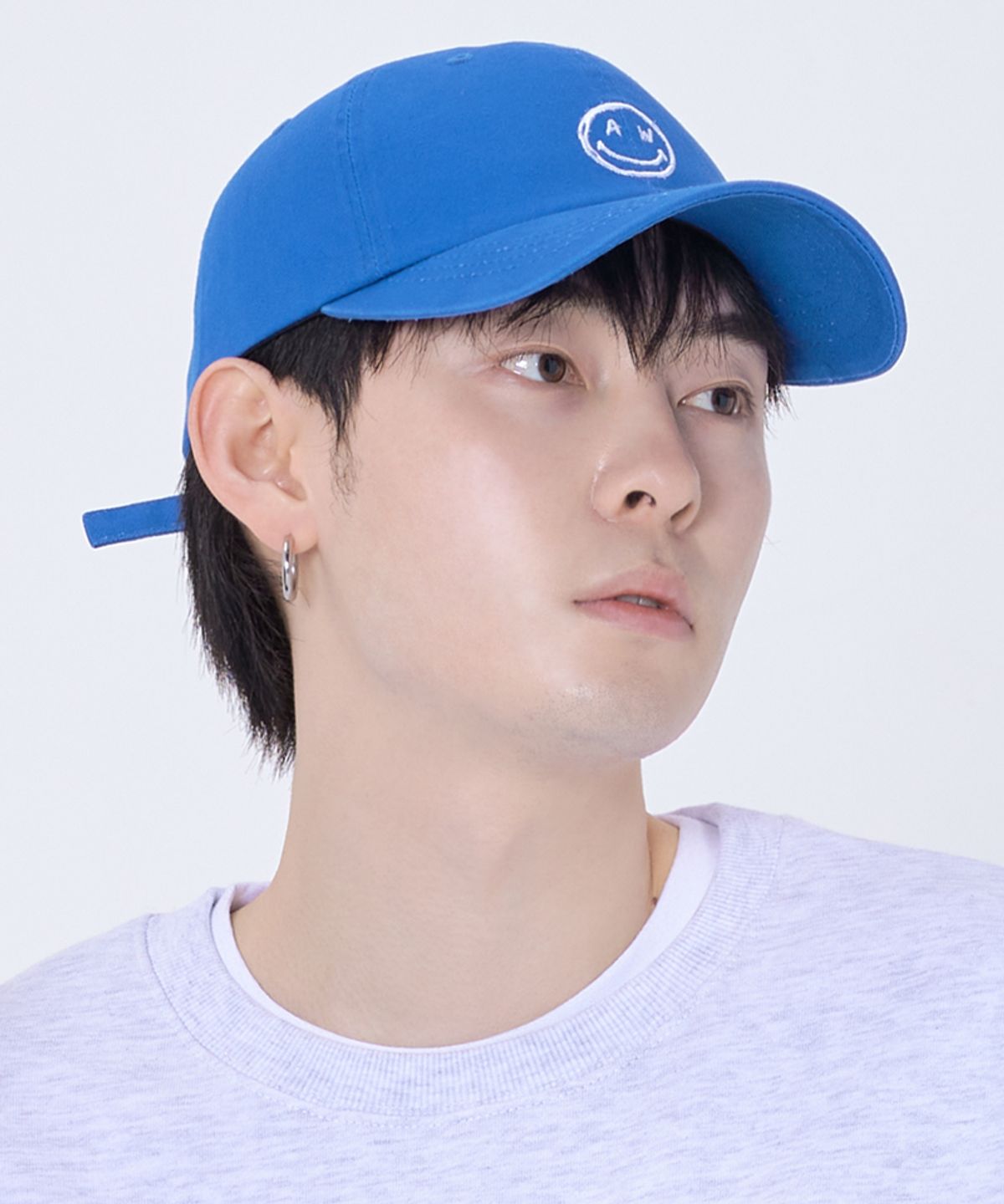 아티스트웨어(ARTISTWEAR) [ATW] 스마일 로고 자수 볼캡_BL
