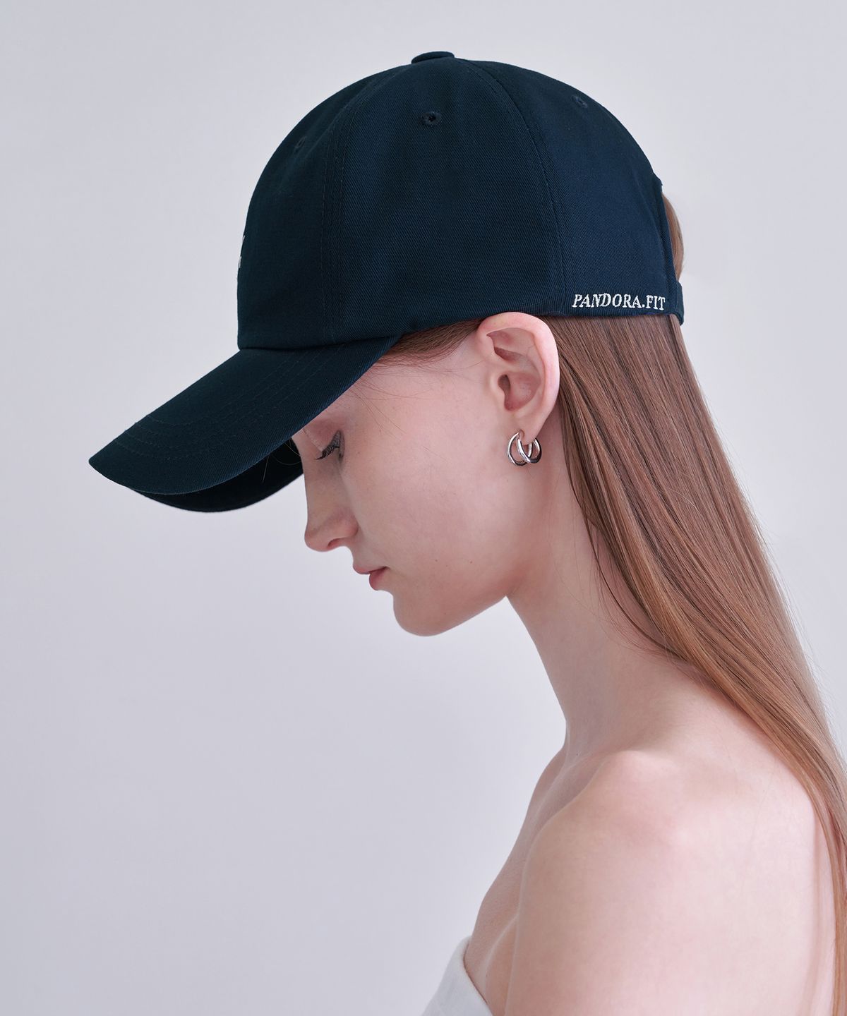 판도라핏(PANDORAFIT) Basic Logo Ball Cap Navy