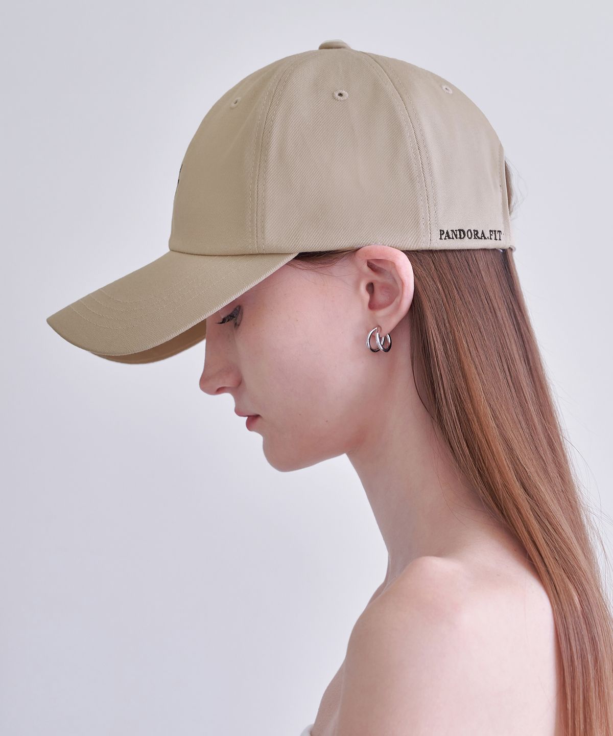 판도라핏(PANDORAFIT) Basic Logo Ball Cap Beige
