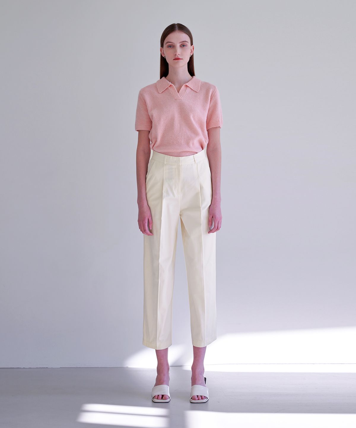 판도라핏(PANDORAFIT) [STRAGHT] Edge Slacks Ivory
