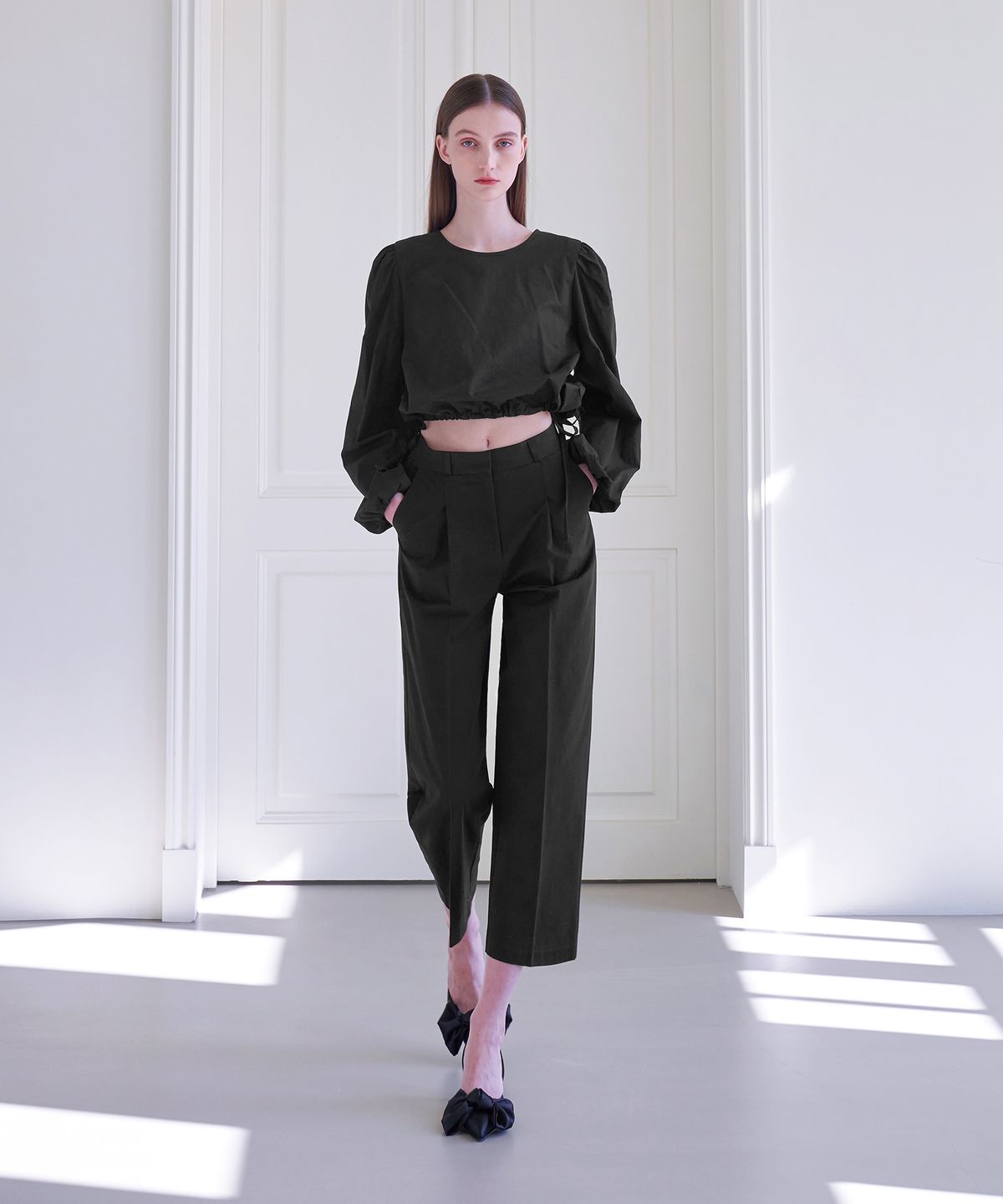 판도라핏(PANDORAFIT) [STRAGHT] Edge Slacks Black