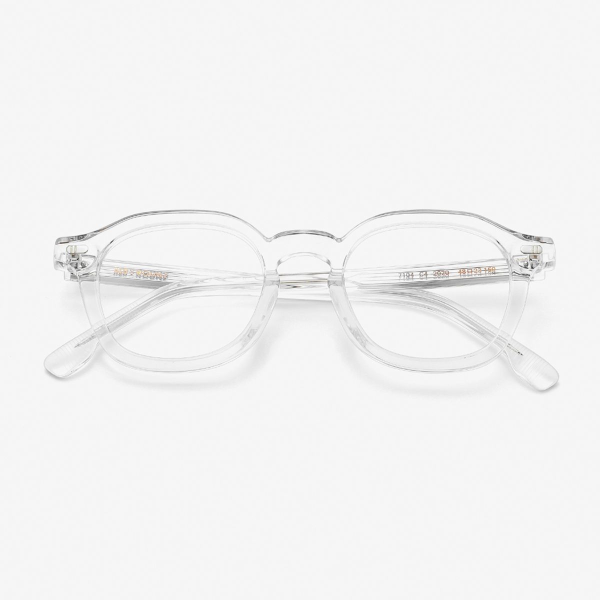 알로아이웨어(ALO EYEWEAR) [ALOXROUNZ] 볼드 프렌치 스퀘어 ARA7104 C4 투명 클리어