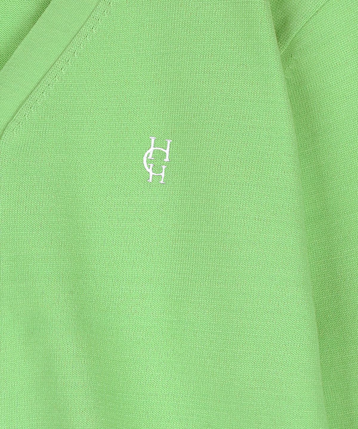 하드코어 해피니스(HARDCORE HAPPINESS) LOGO BASIC CARDIGAN Light green
