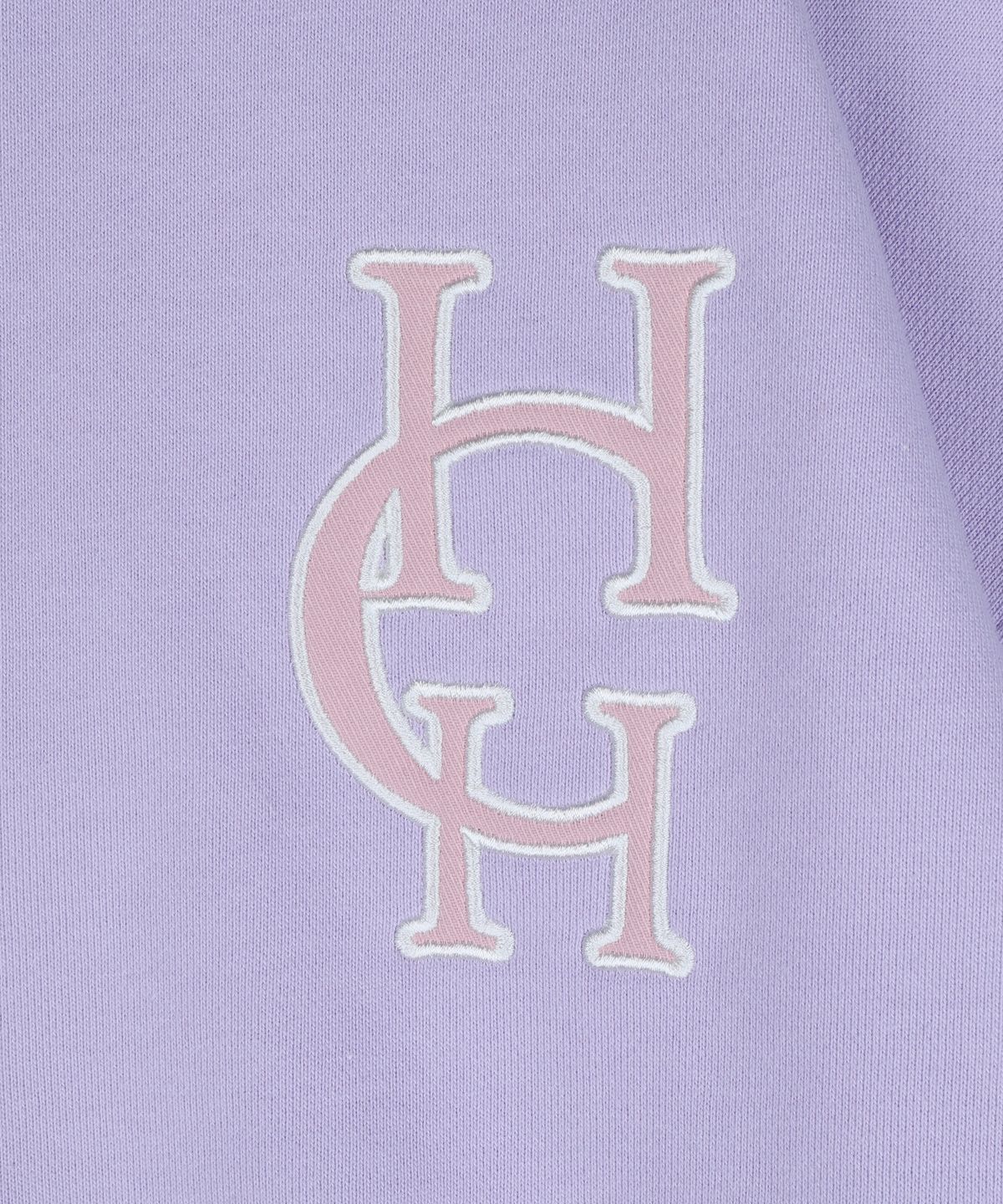 하드코어 해피니스(HARDCORE HAPPINESS) LOGO CROP SWEATSHIRT Light Purple