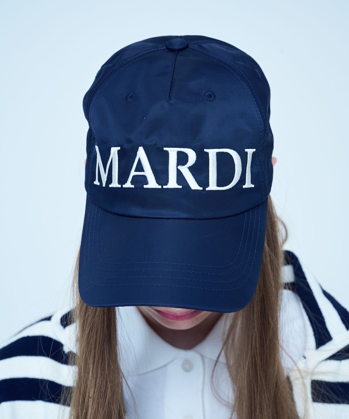 마르디 메크르디 악티프(MARDI MERCREDI ACTIF) 개버딘 캡 네이비