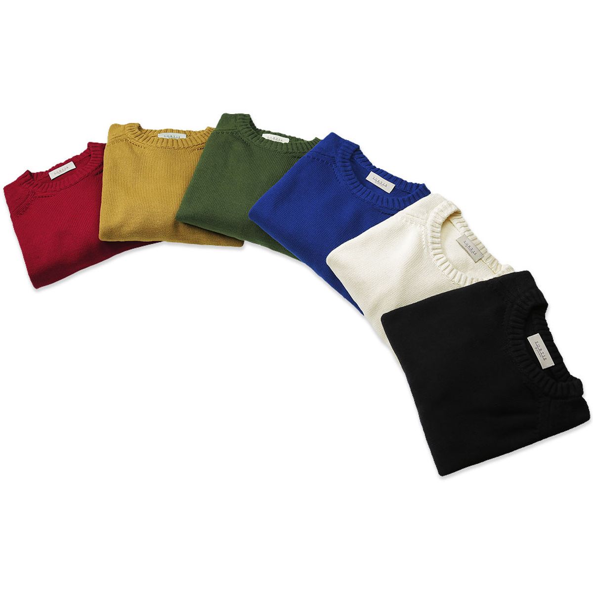 솔티(SORTIE) Saddle Crew neck Knit (Yellow)
