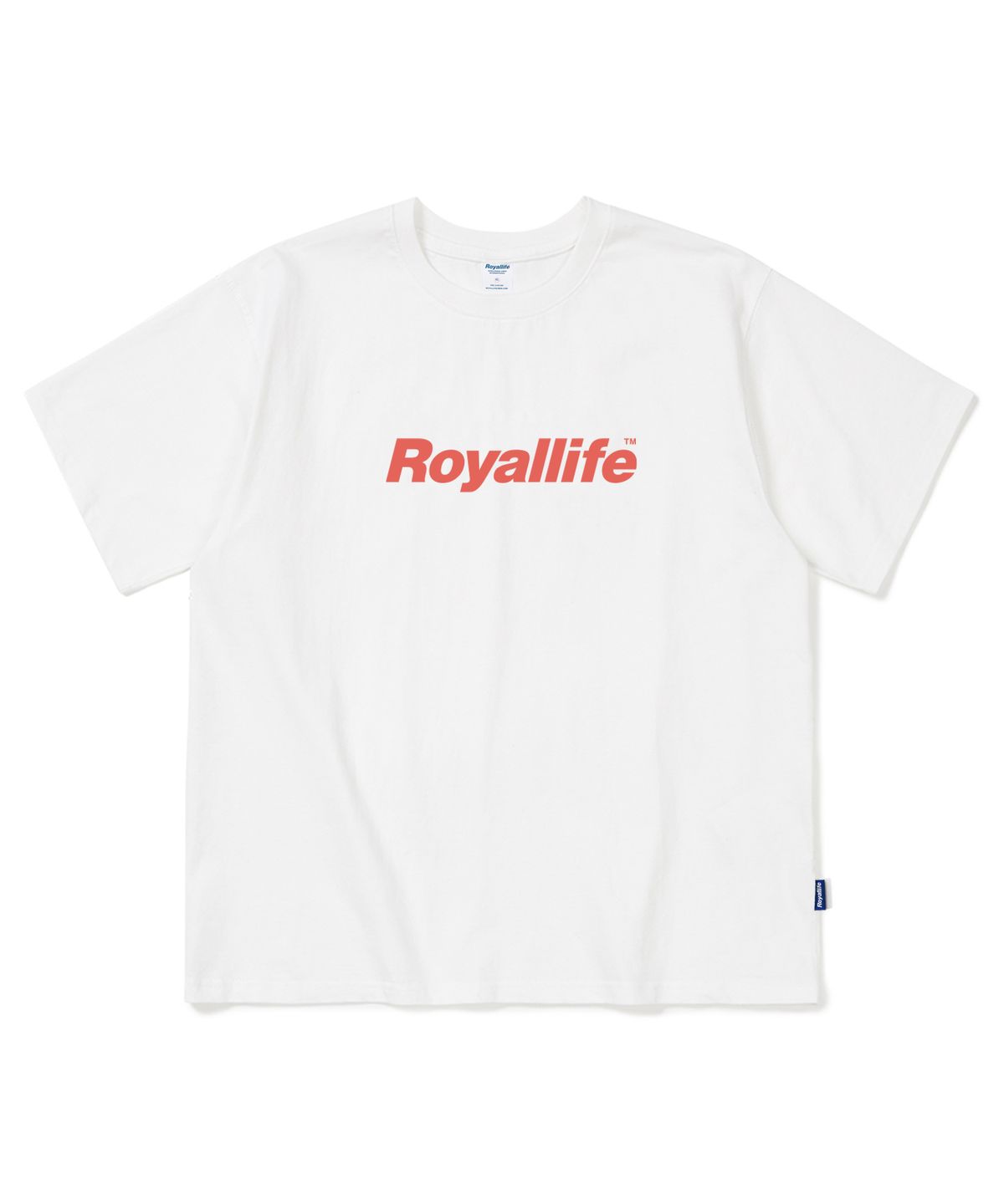 로얄라이프(ROYALLIFE) RL1001 오리지널 로고 반팔티 - 화이트 오렌지