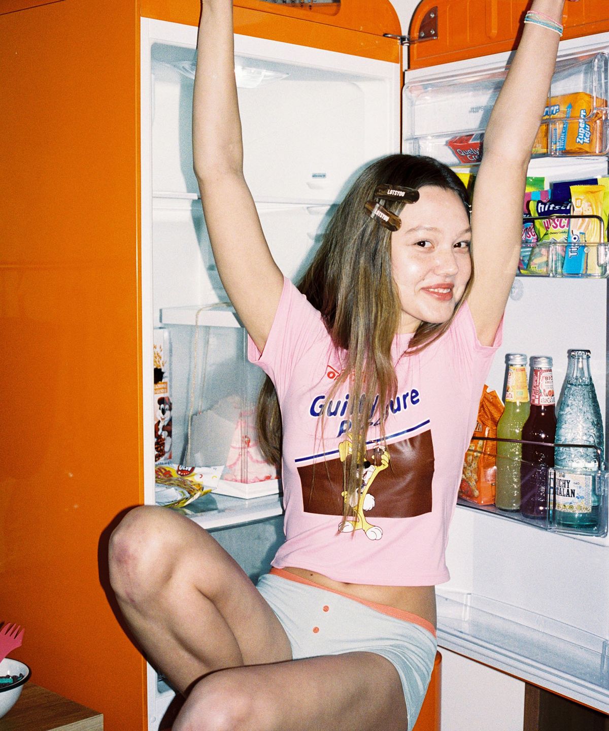 라츠유(LOTSYOU) lotsyou_Chocolate Milk Guilty Pleasure Tee Pink