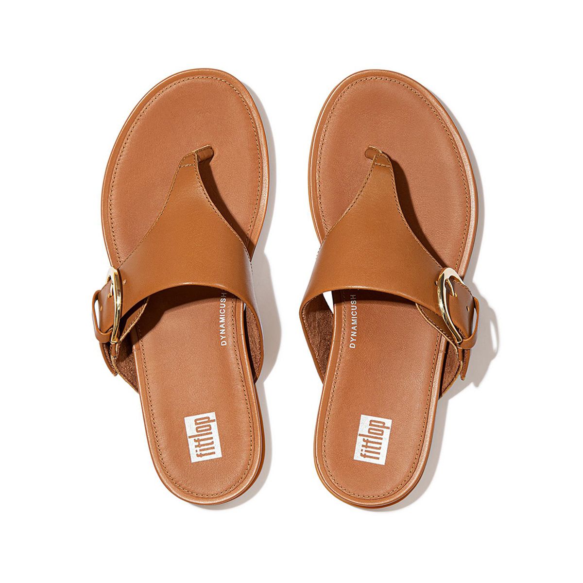 핏플랍(FITFLOP) 그라시에 토포스트 레더 쪼리 Light Tan