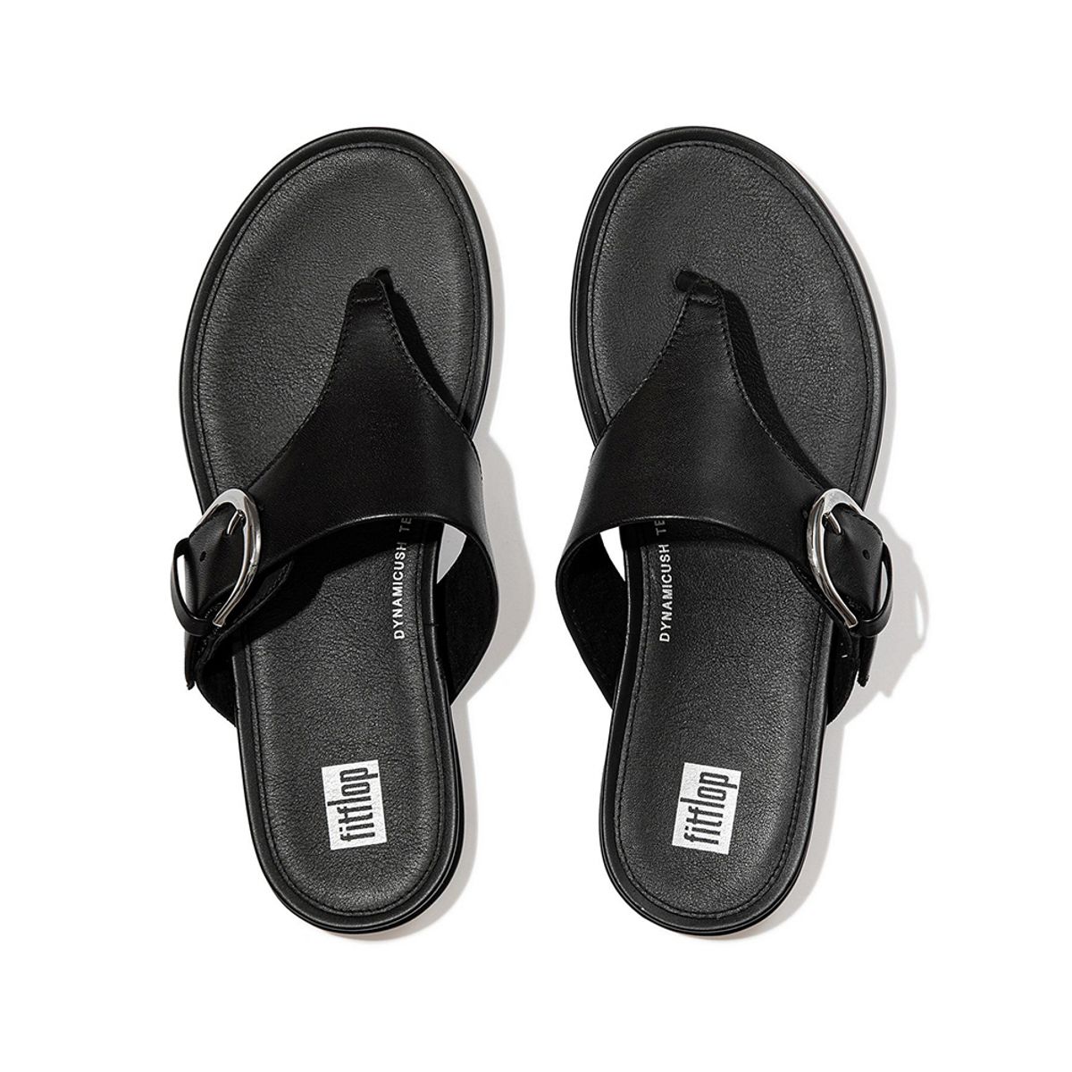 핏플랍(FITFLOP) 그라시에 토포스트 레더 쪼리 All Black