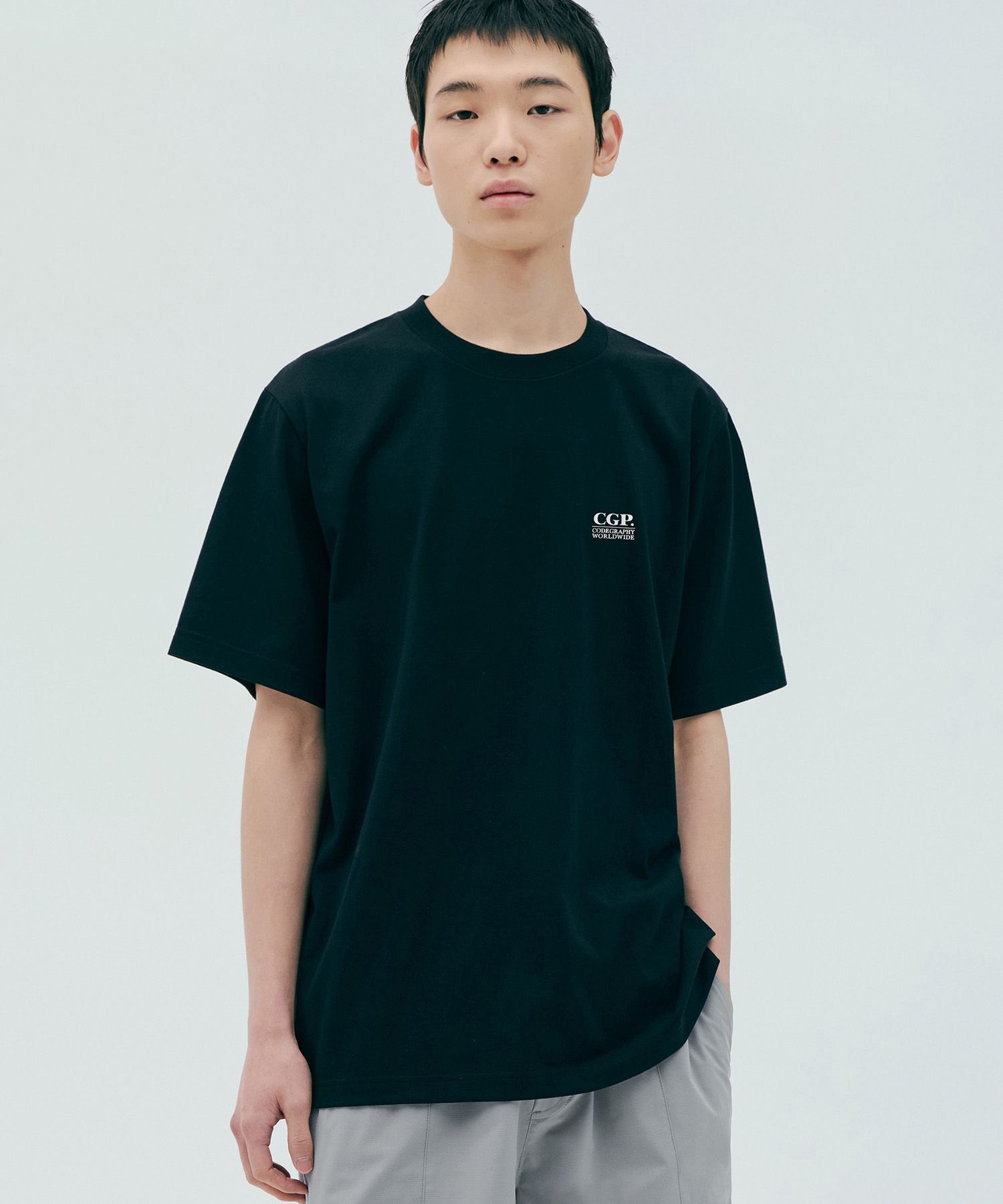 ★ codegraphy★ 2PACK CGP Small Square Logo Short Sleeve T- MUSINSA | Codegraphy [2PACK] CGP Small Square Logo Short
