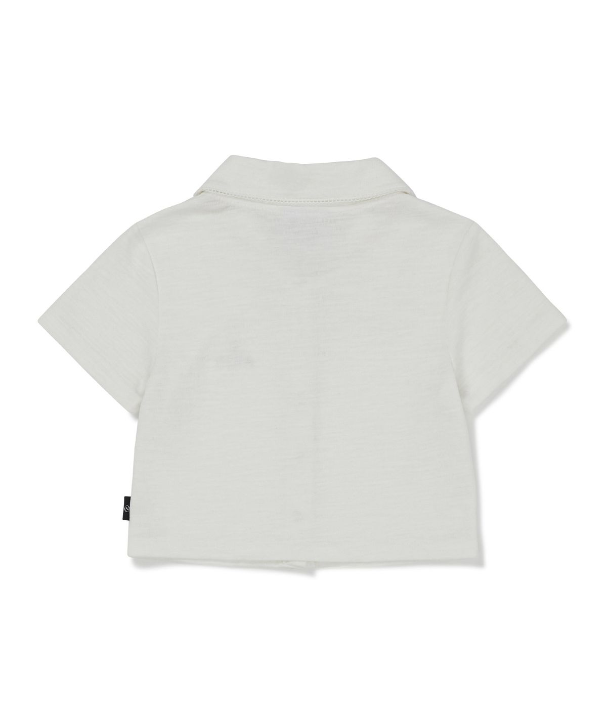 제로플래닛(ZEROPLANET) 크라운 카라 크롭 탑 [WHITE]